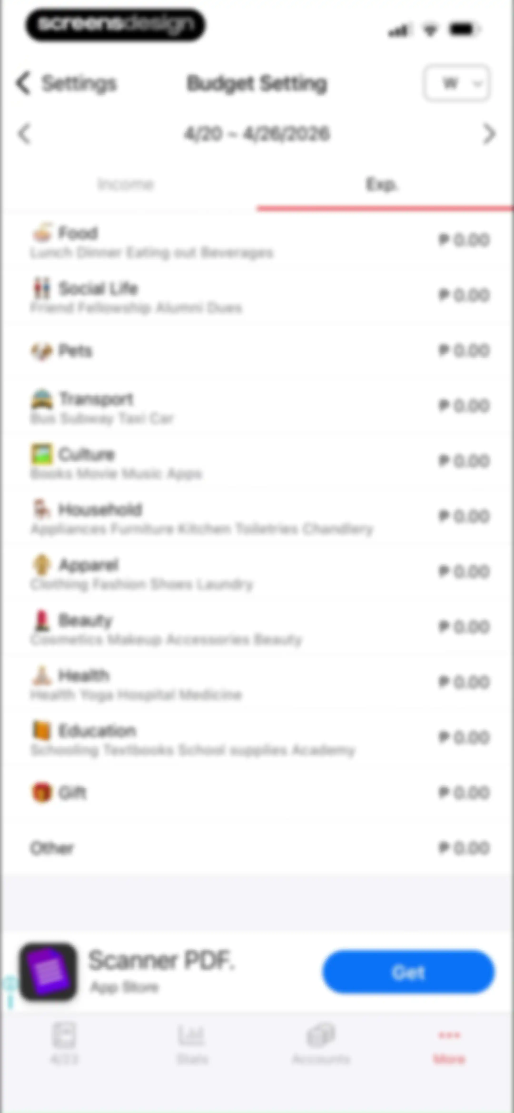 Money Manager Expense & Budget screen 99