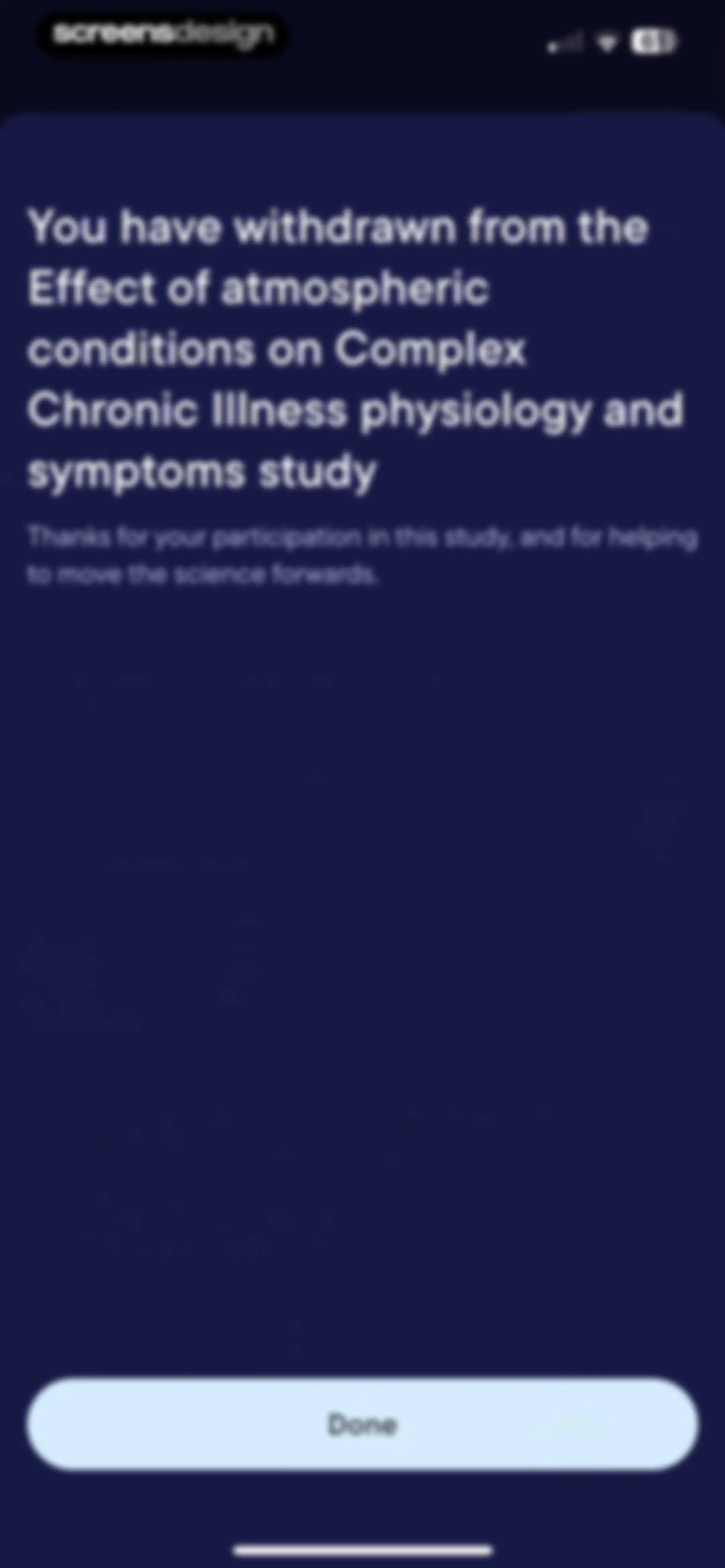 Visible: Pacing for illness screen 147