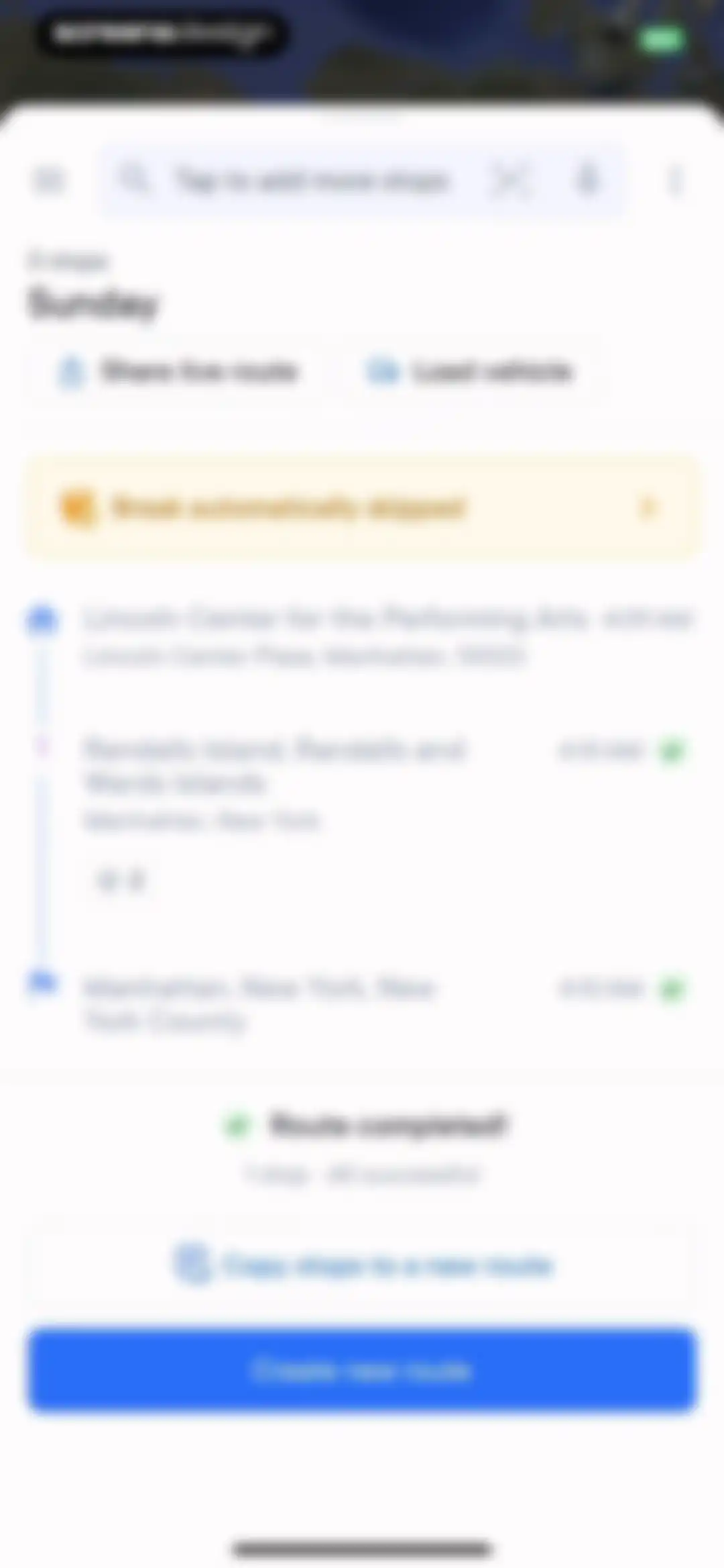 Spoke Route Planner screen 39