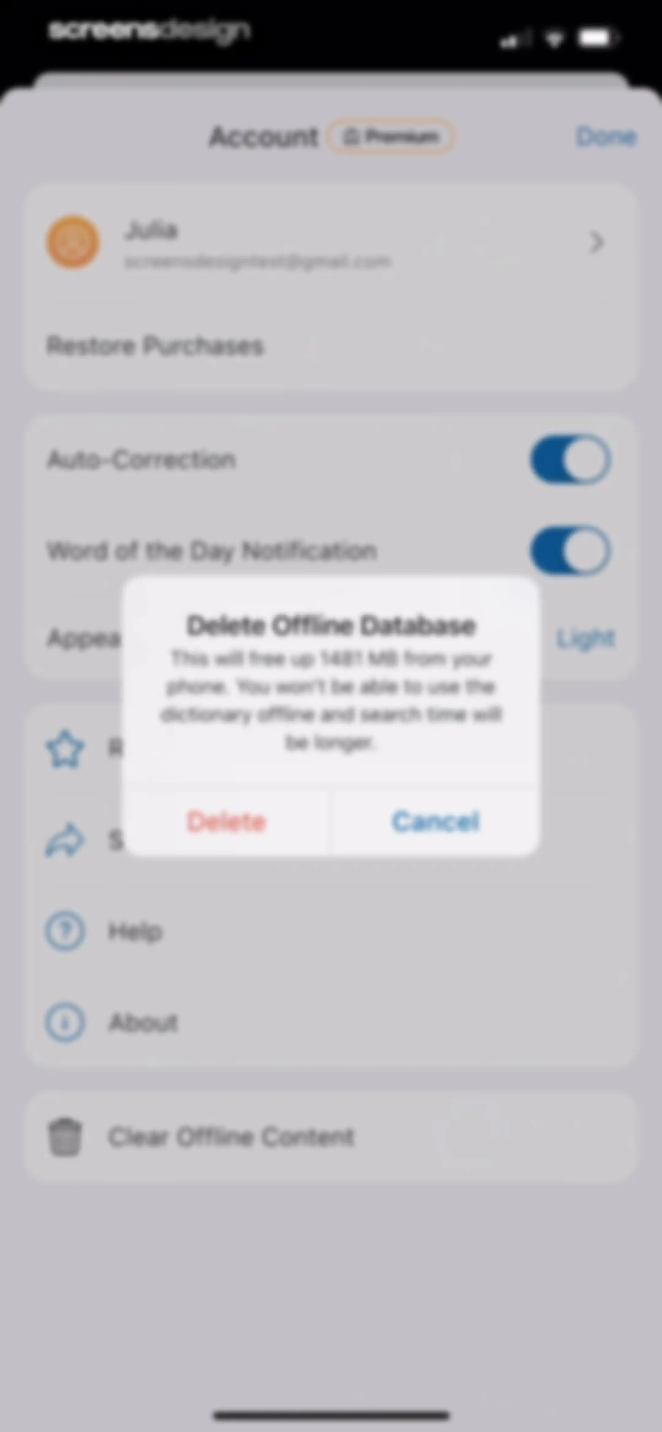 Oxford Dictionary & Thesaurus screen 70