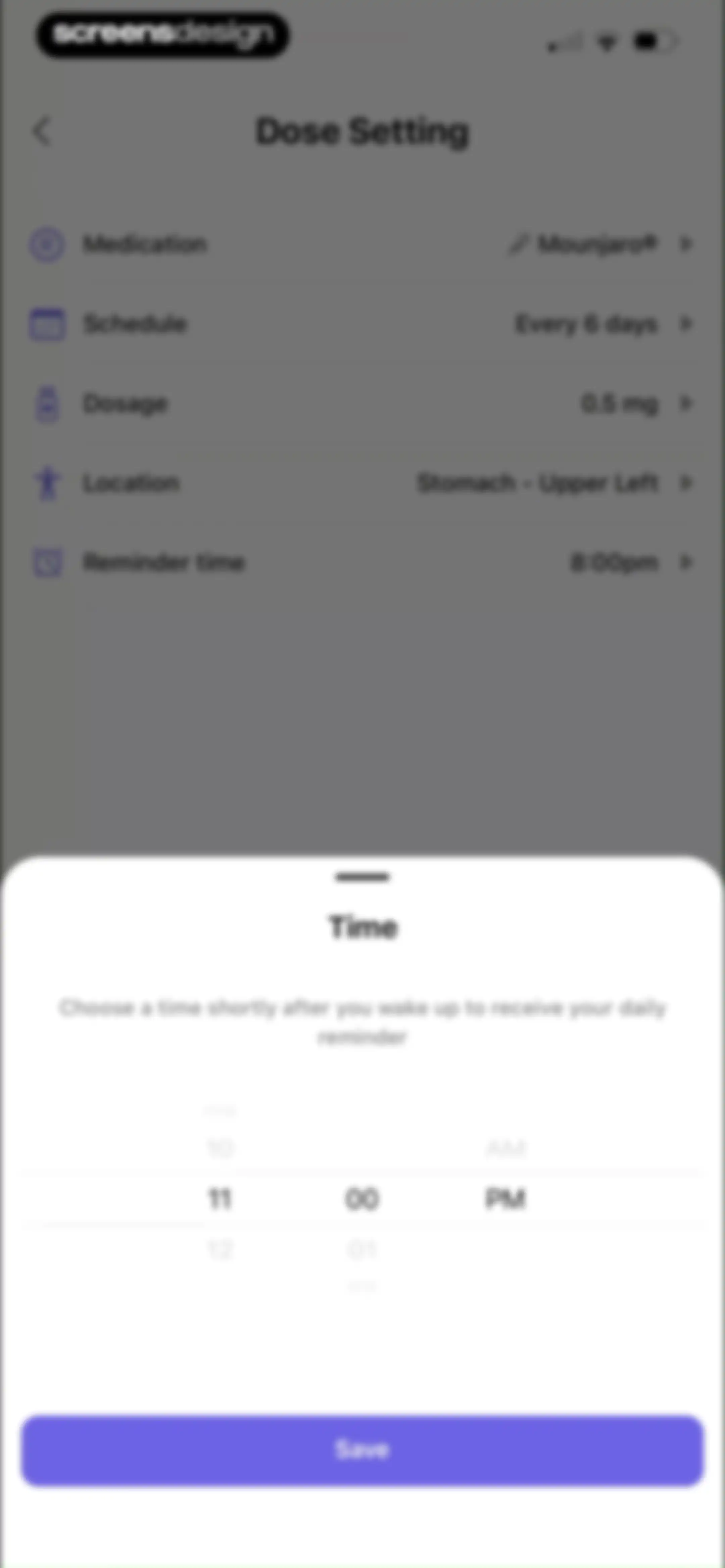 MeAgain: GLP-1 Tracker App screen 144
