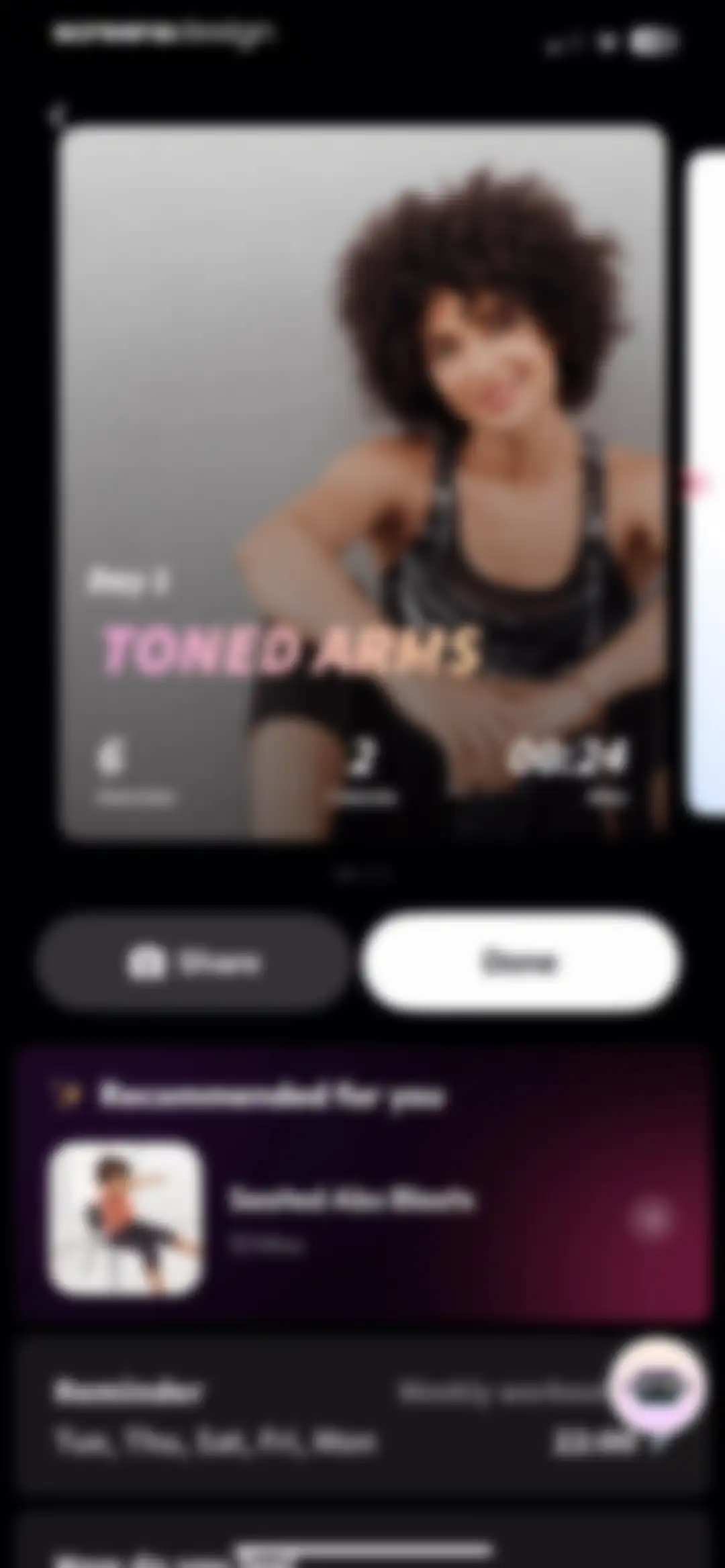 Workout for Women: Fit at Home screen 107