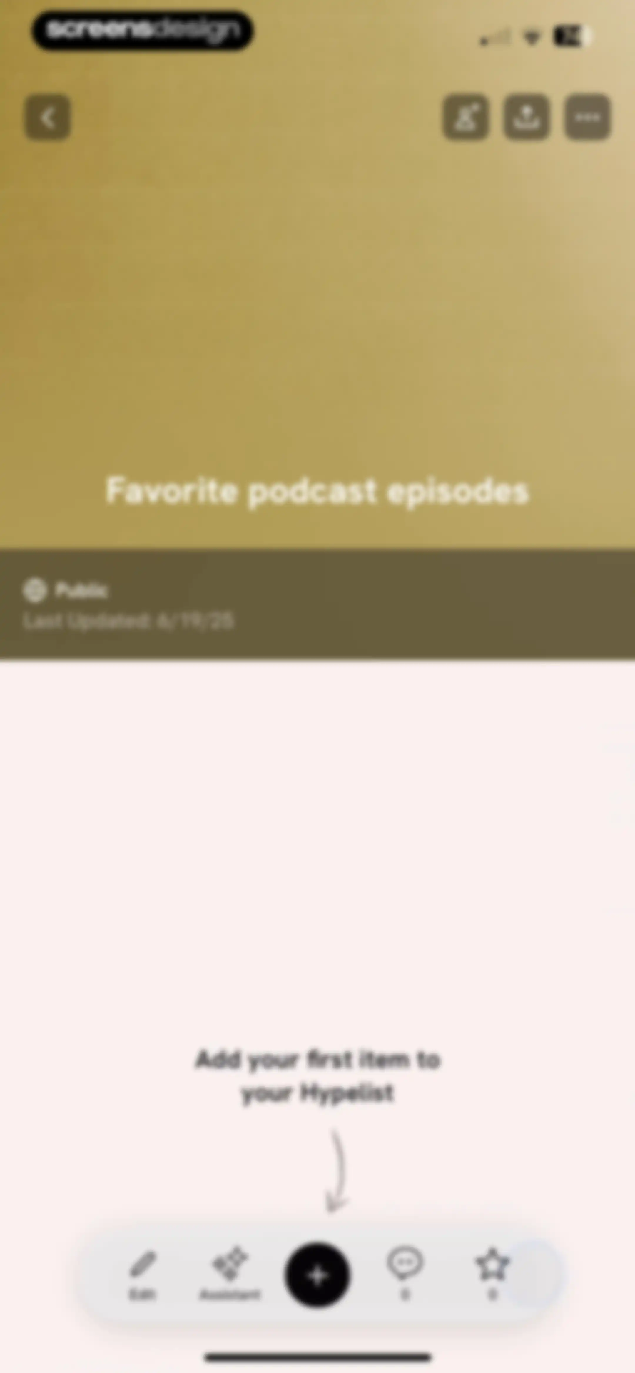 Hypelist: Create & Share Lists screen 91