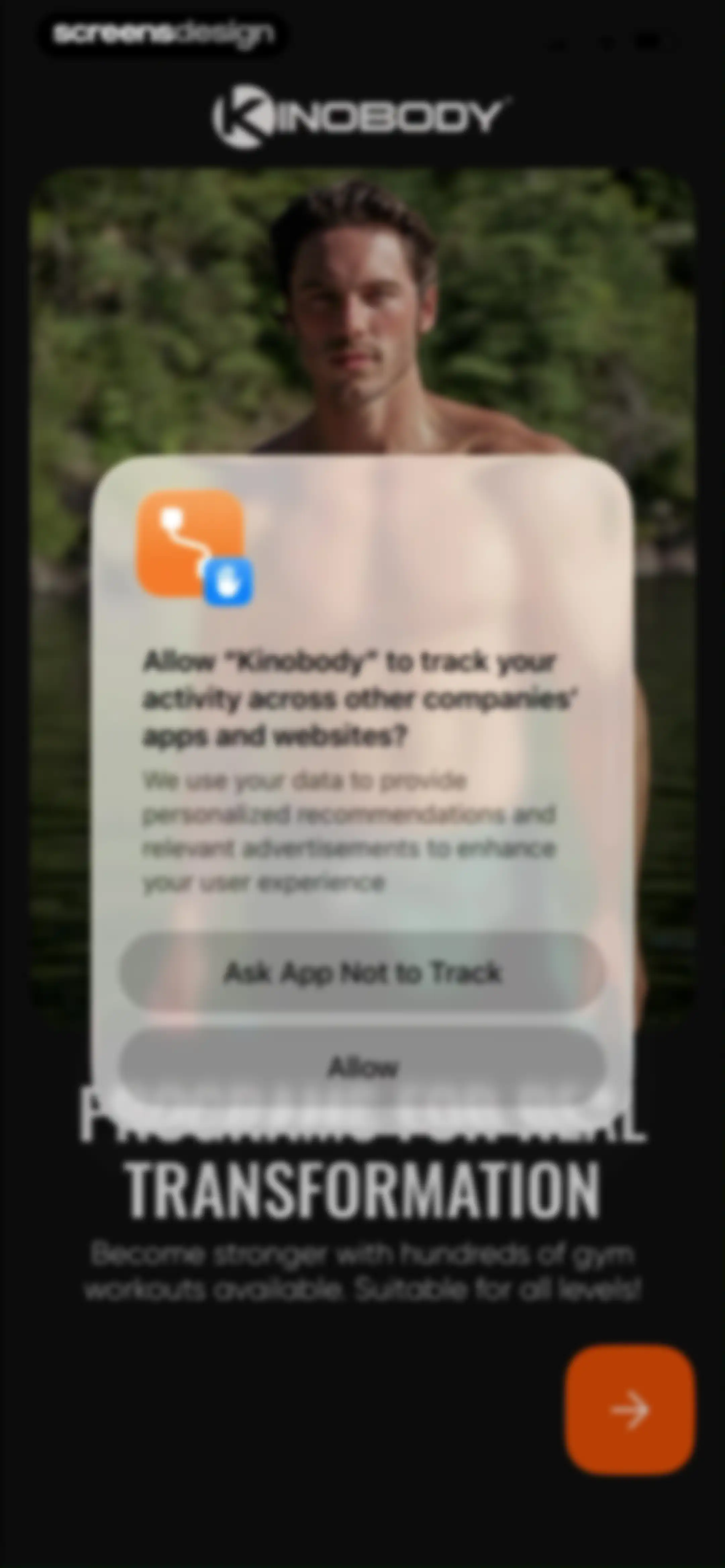 Kinobody Fitness screen 2