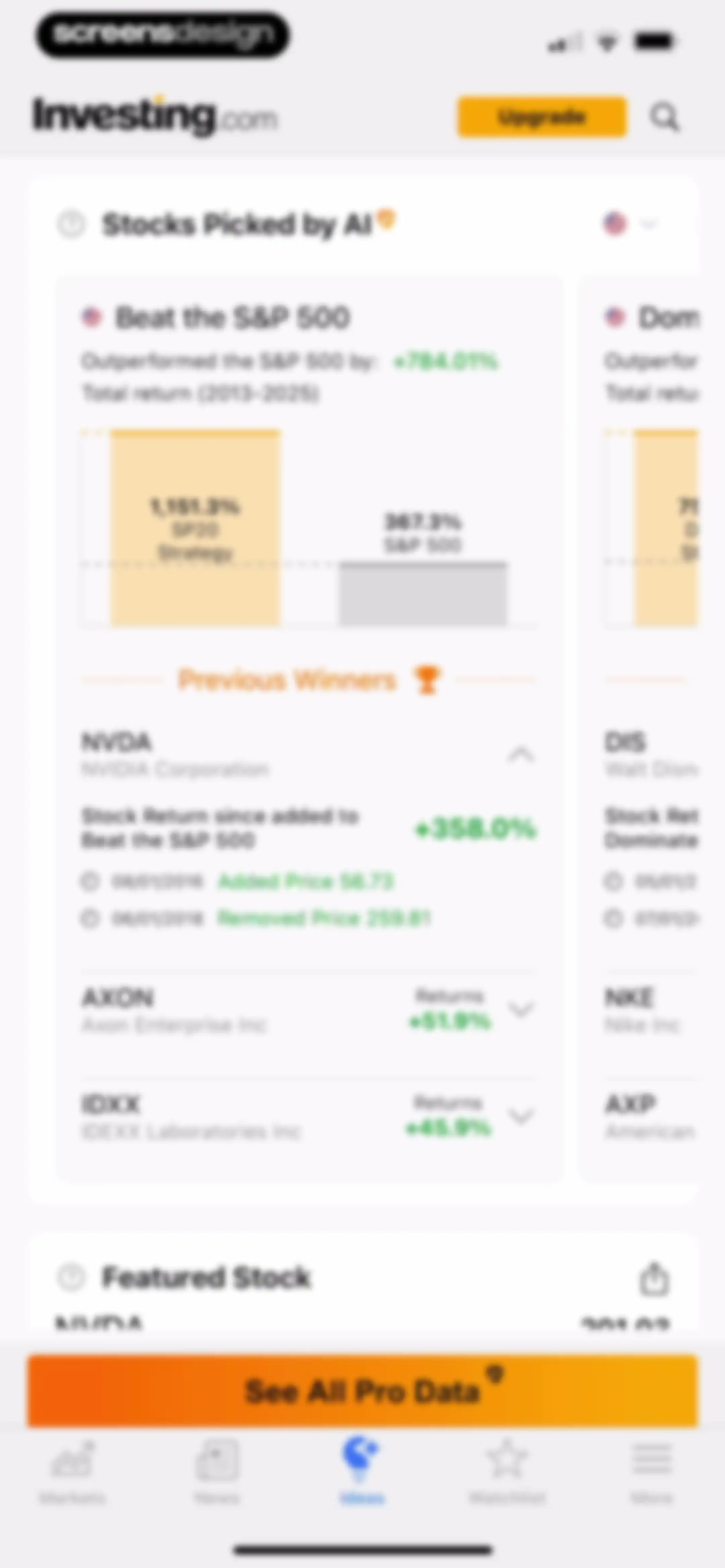Investing.com: Stock Market screen 73
