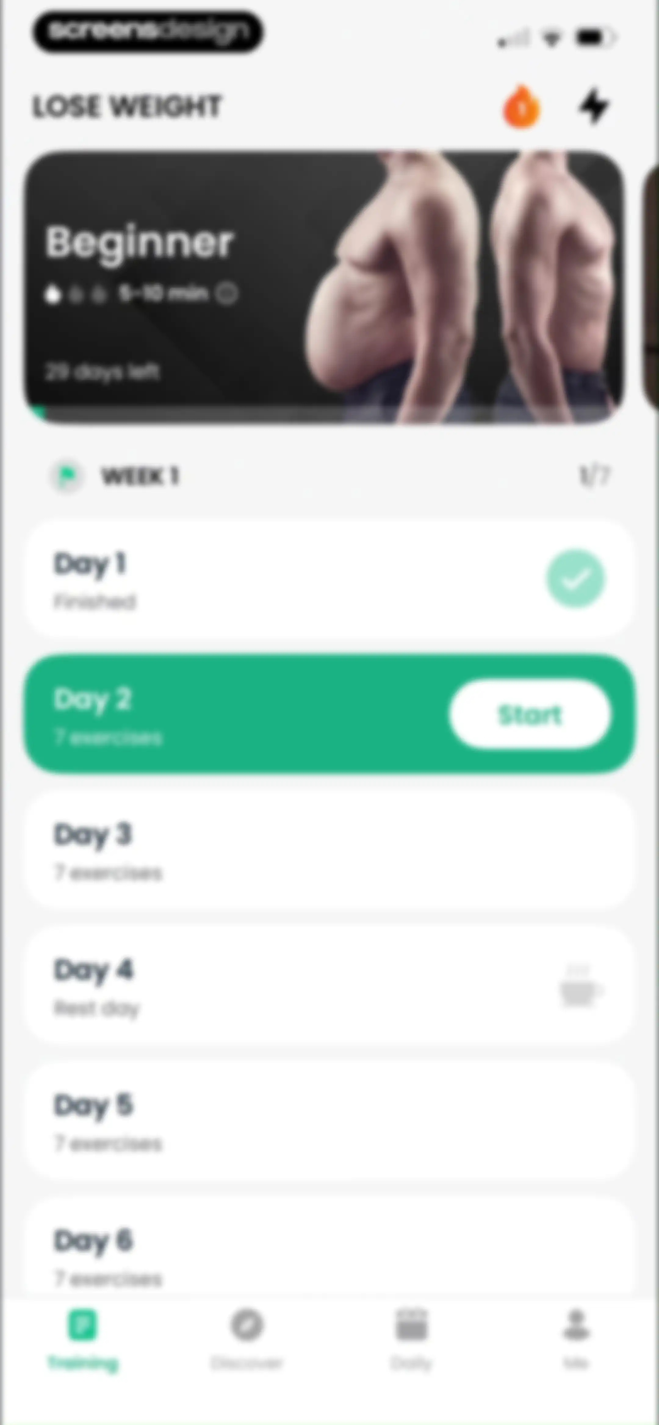 Lose Weight for Men at Home screen 95