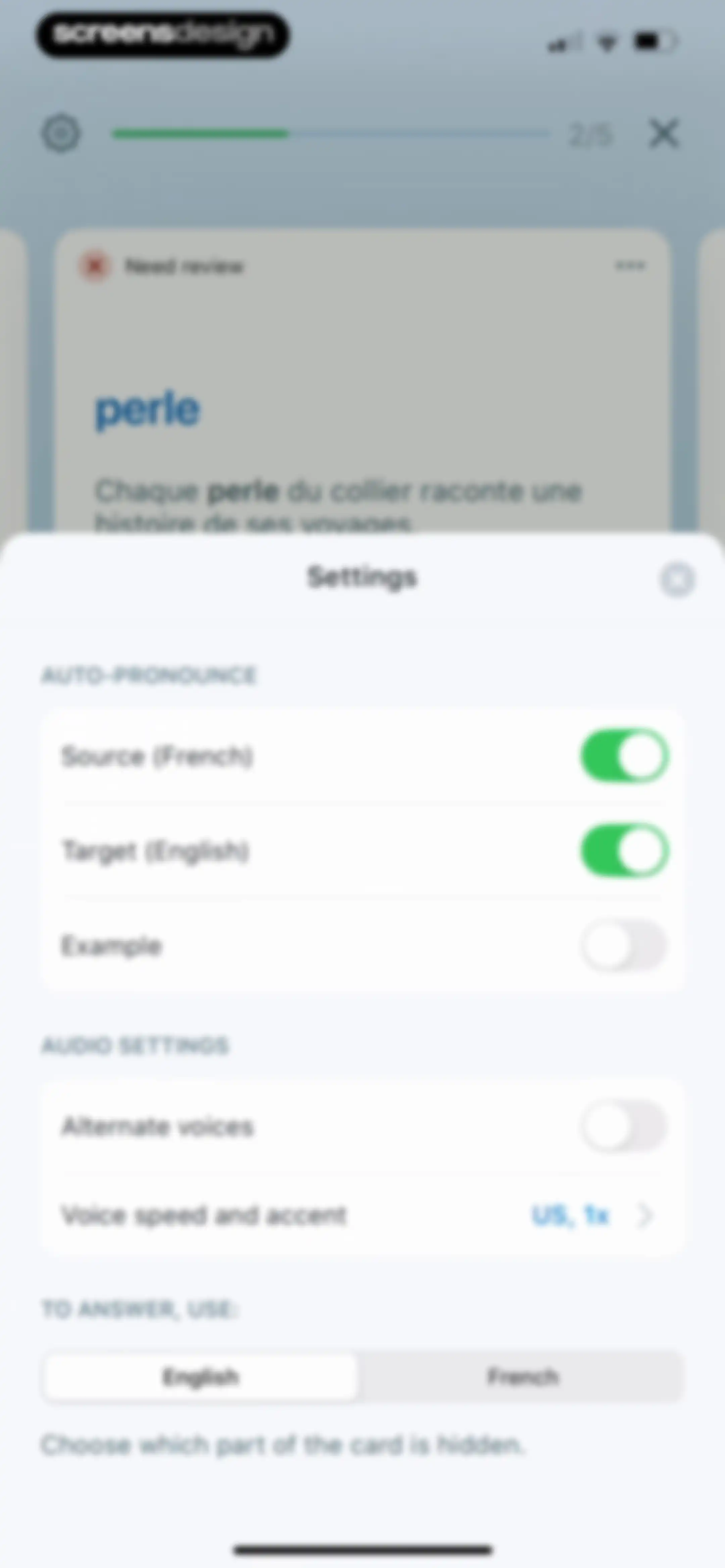 Reverso translate and learn screen 113