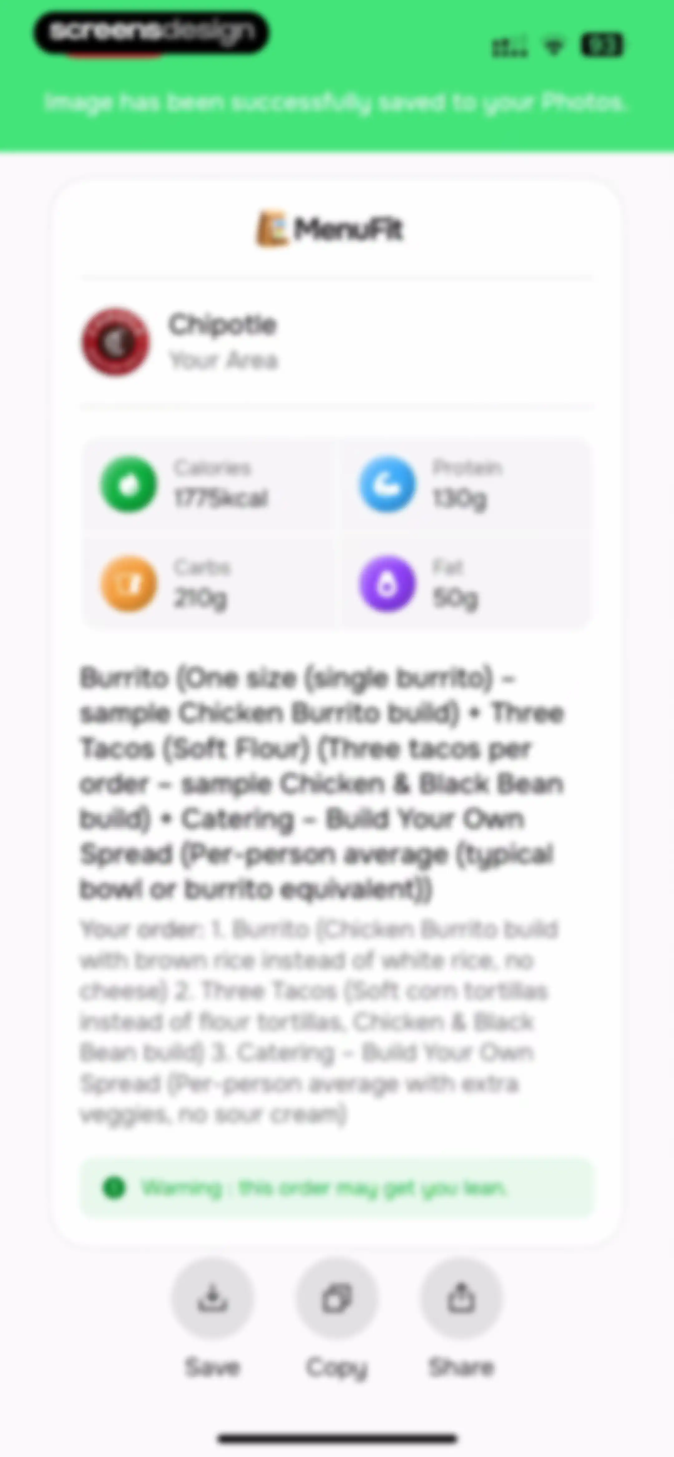 MenuFit - Healthy Eating Out screen 62