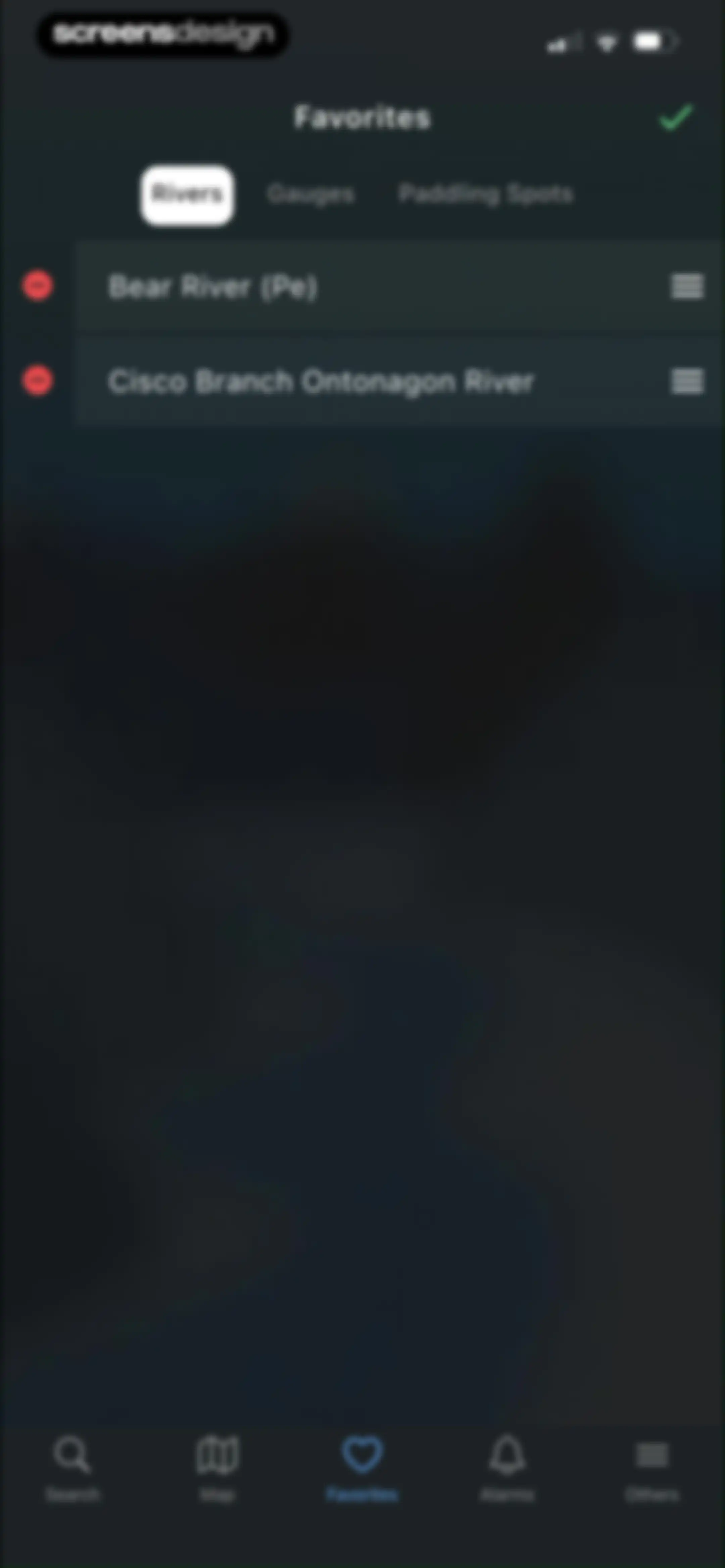 RiverApp - River levels screen 63