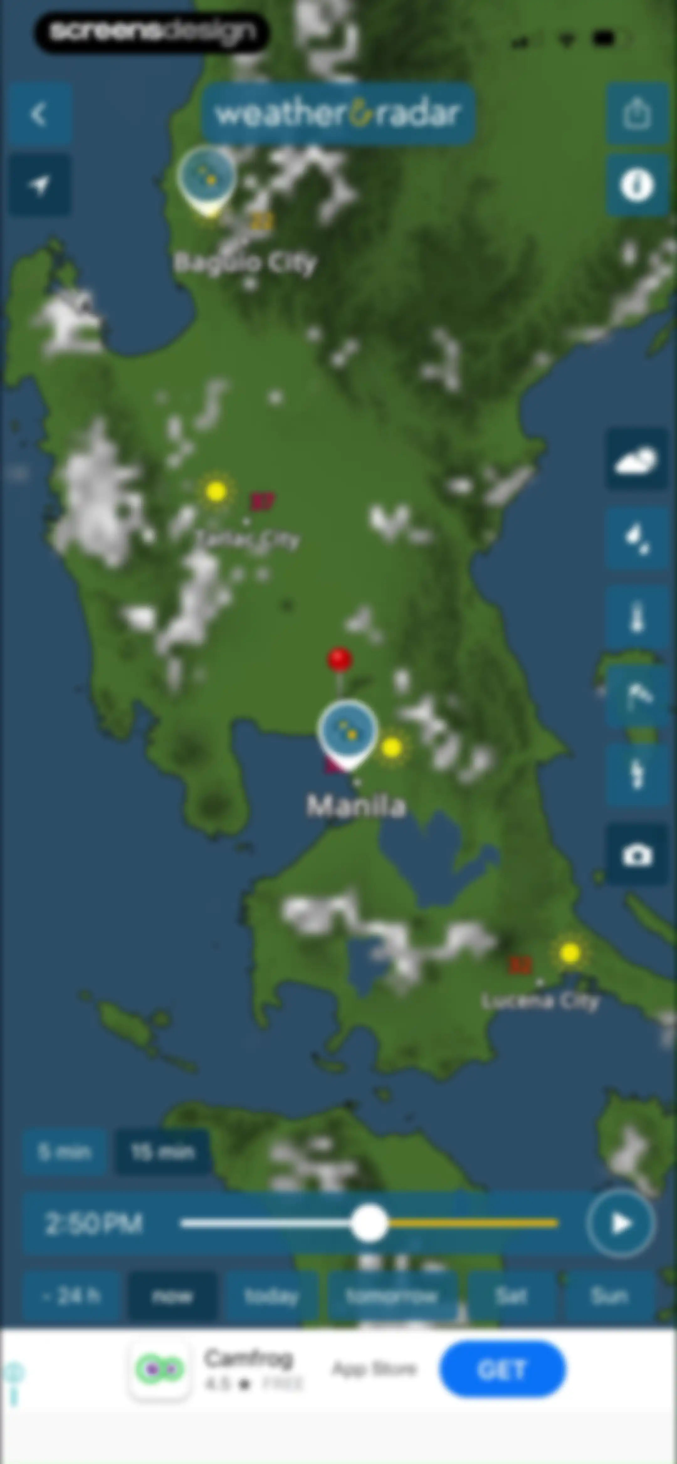 Weather & Radar screen 17
