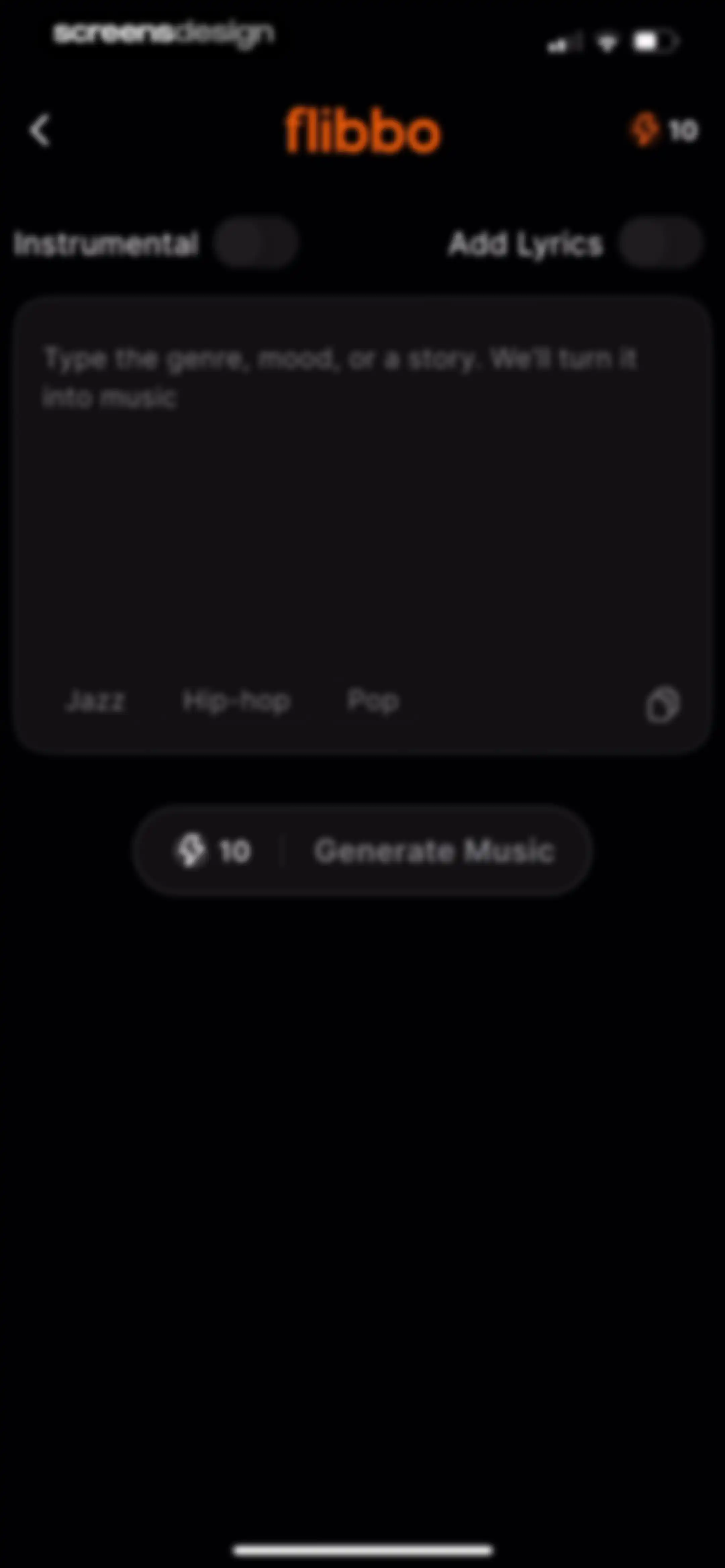 Flibbo - AI Video Image Music screen 87