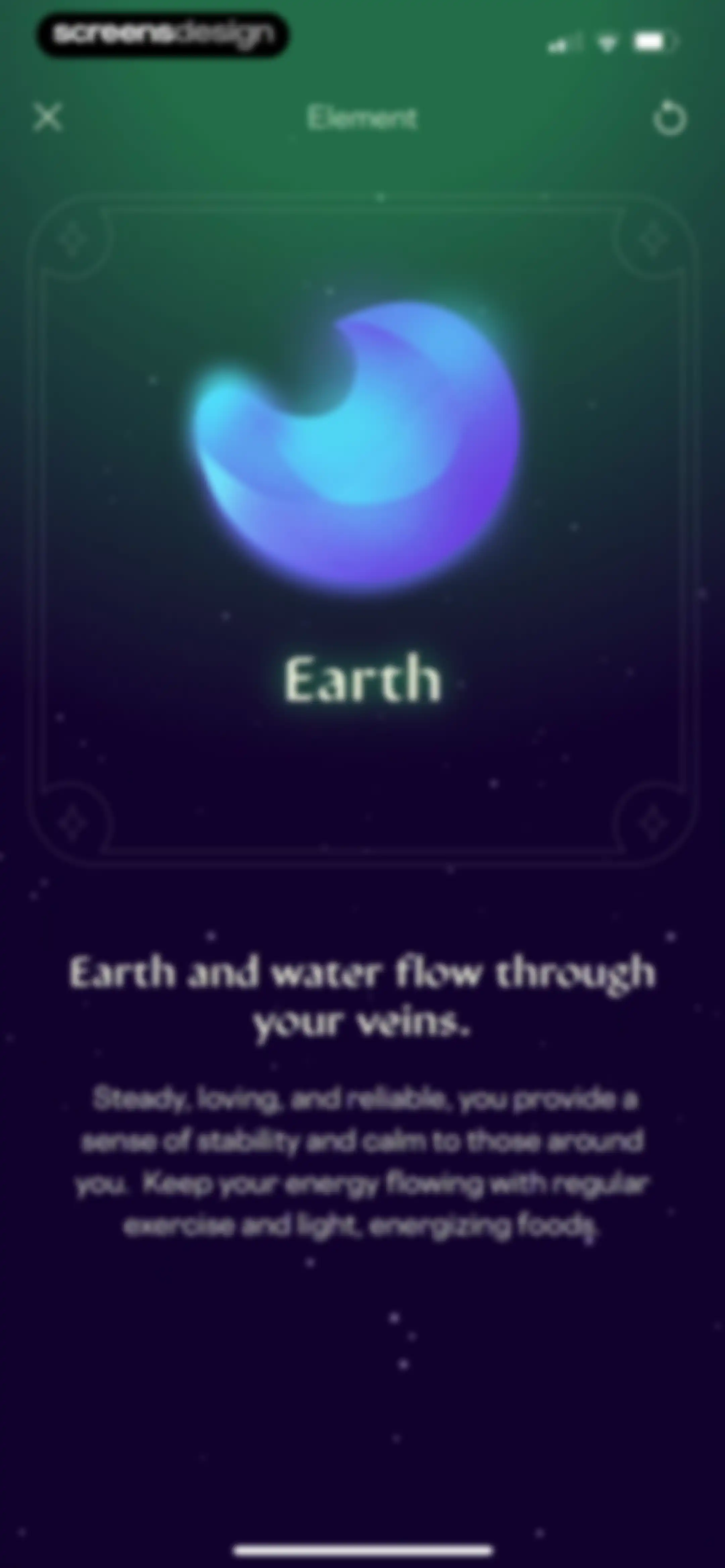 Stardust Period Tracker screen 134