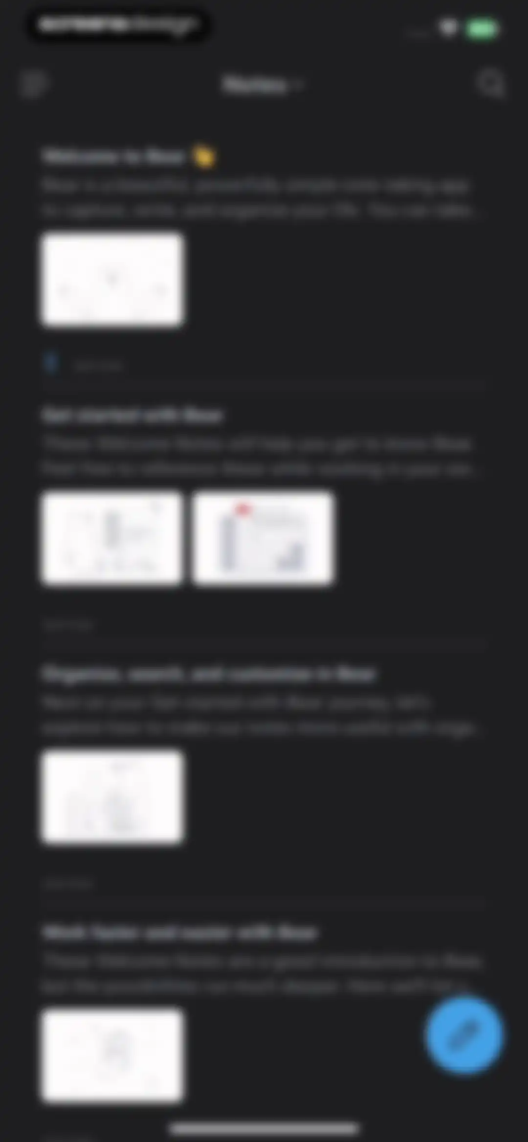 Bear - Markdown Notes screen 2