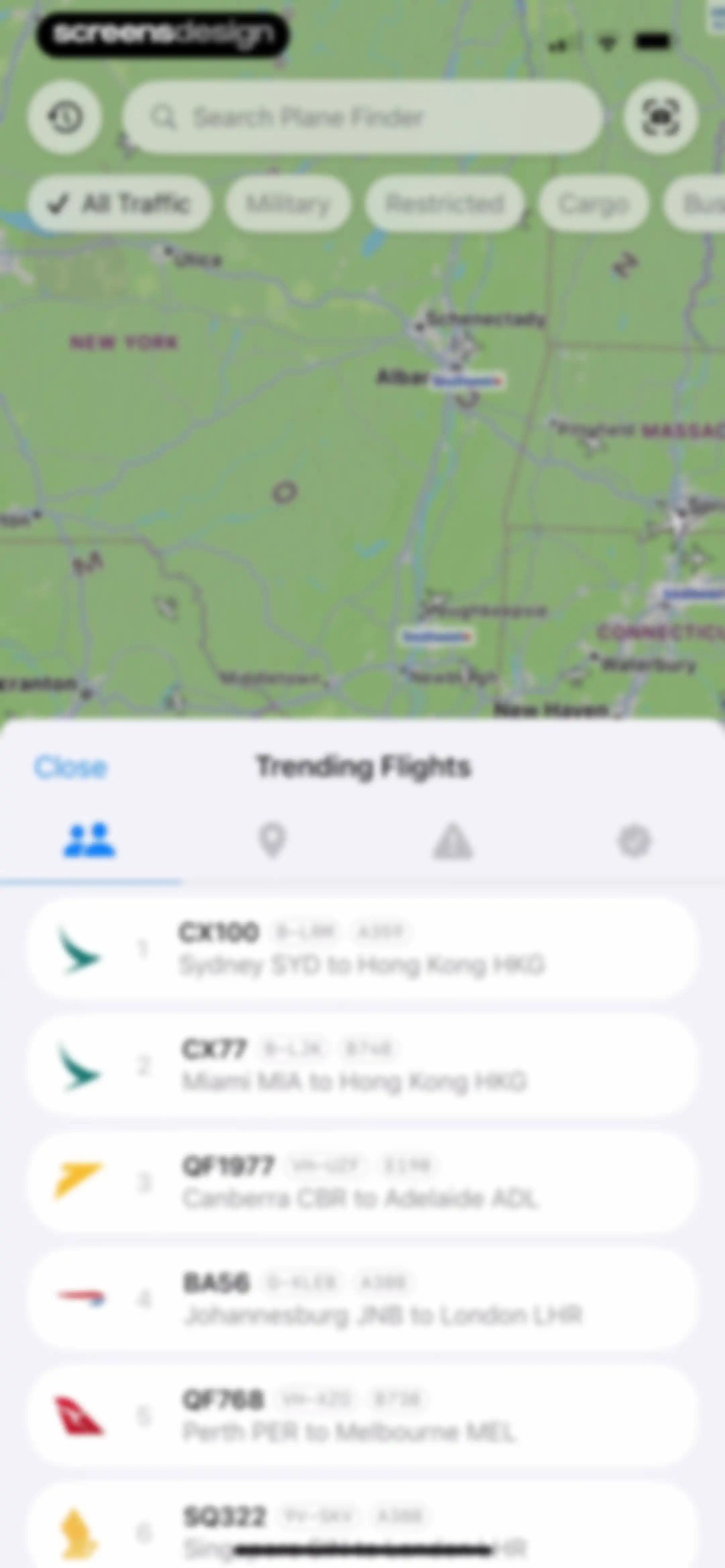 Plane Finder ⁃ Flight Tracker screen 104