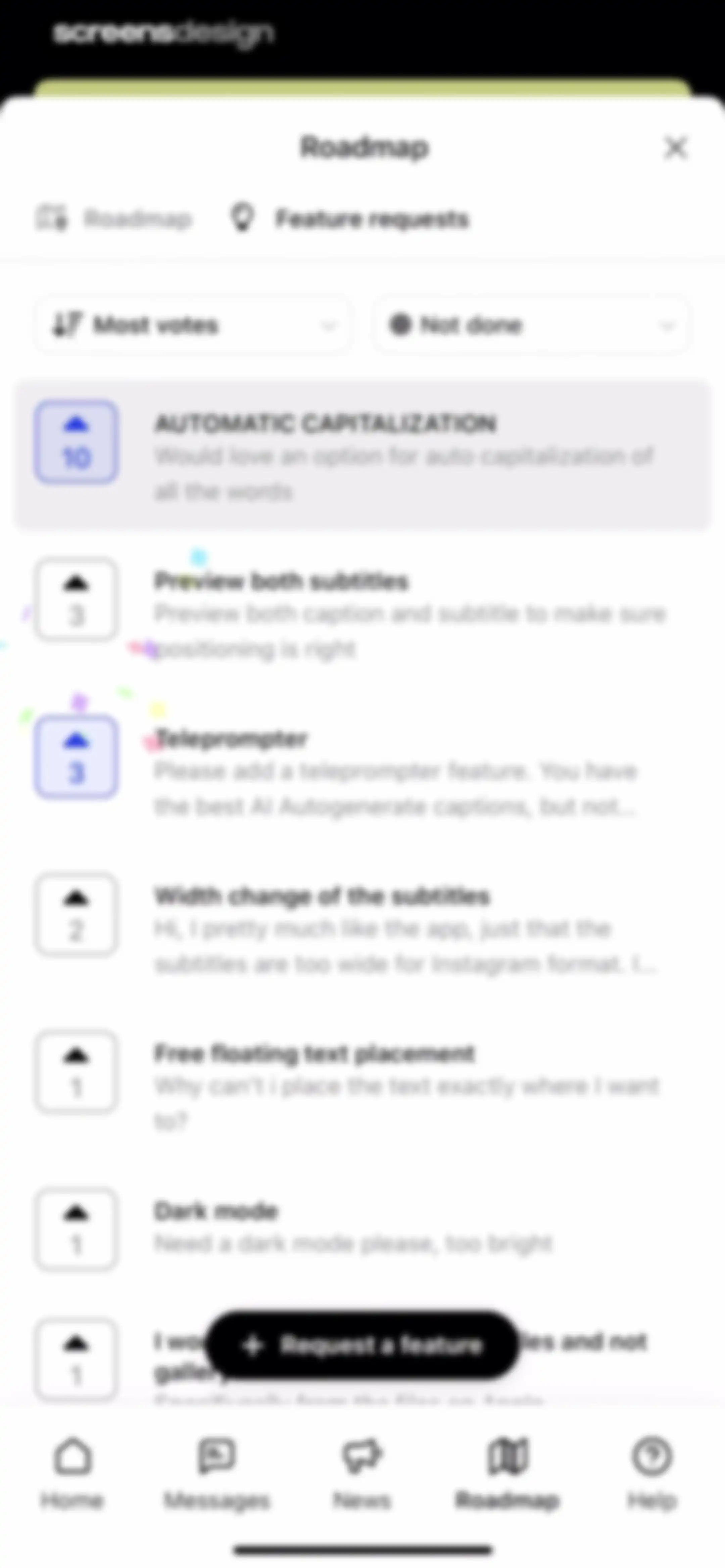 Subcap: Captions AI, Subtitles screen 62
