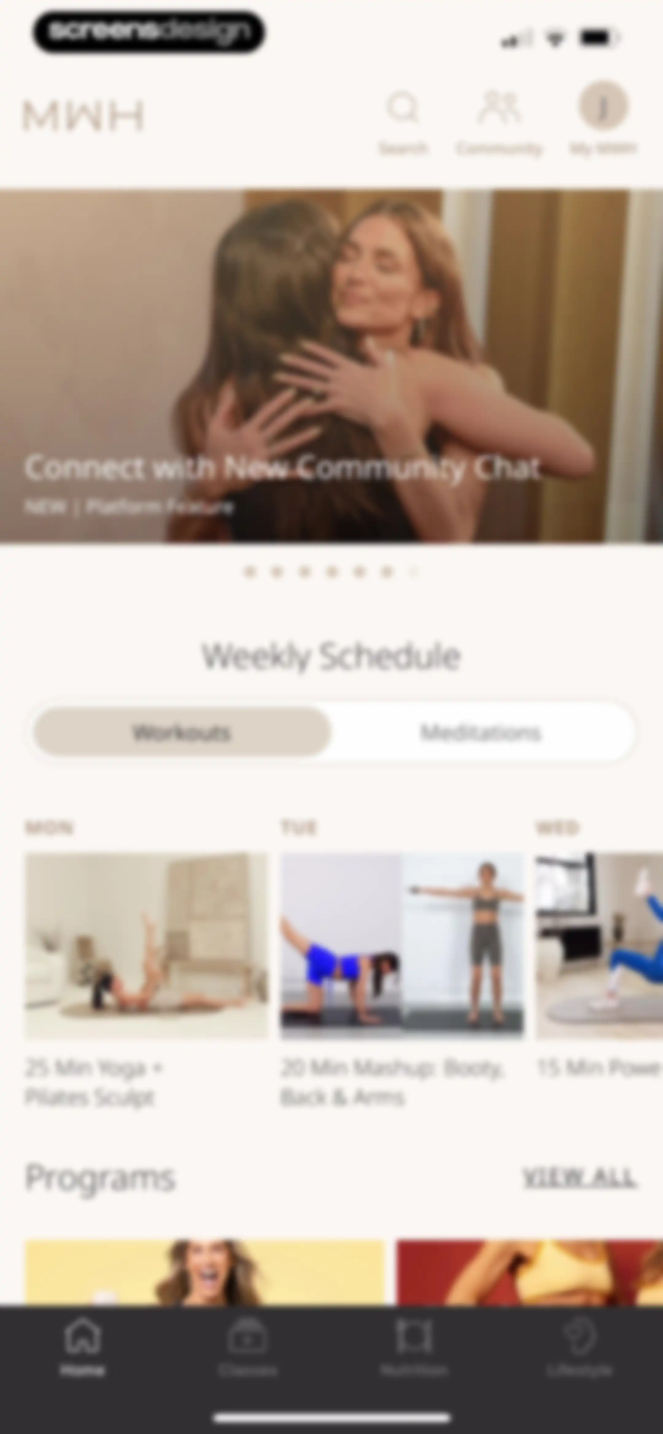 MWH: Fitness + Wellness screen 21