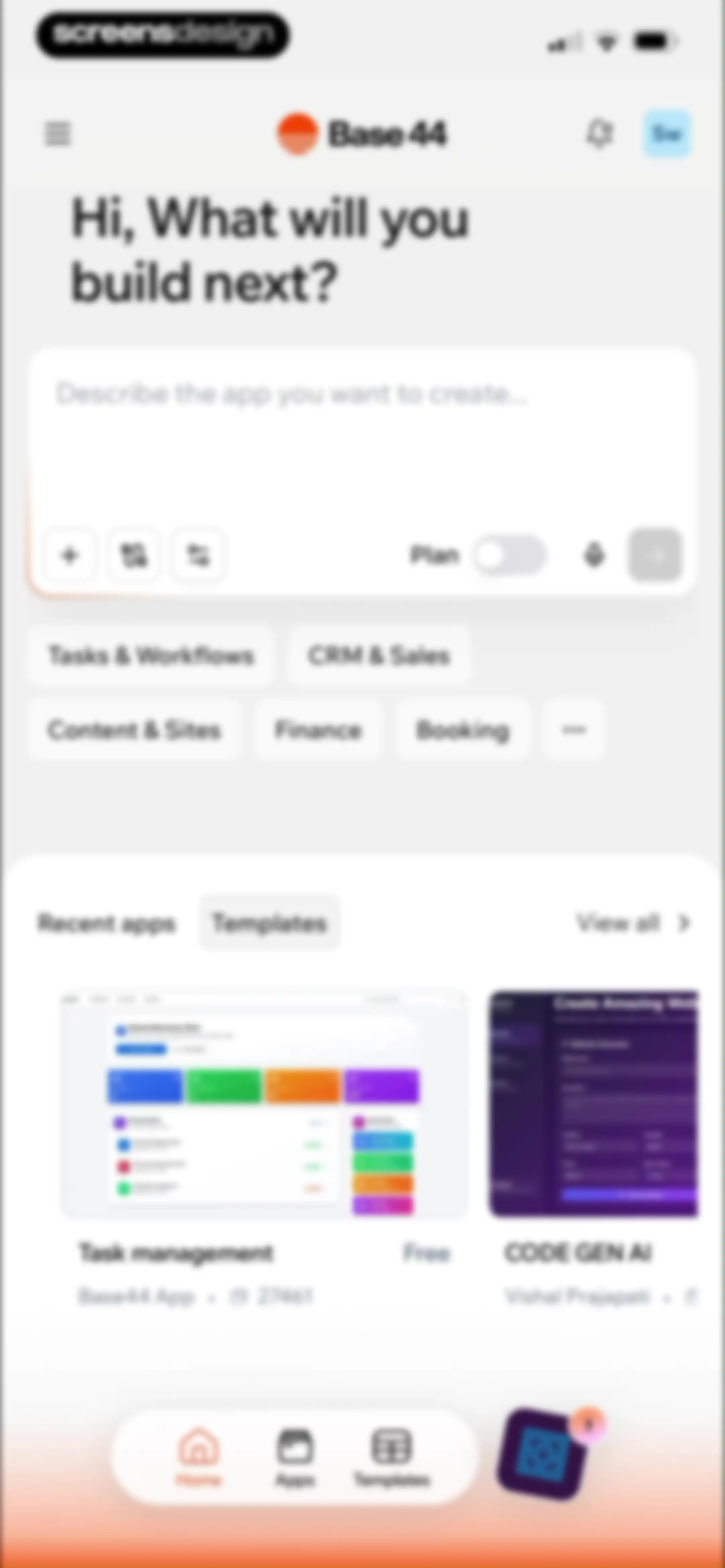 Base44: Build with AI screen 97