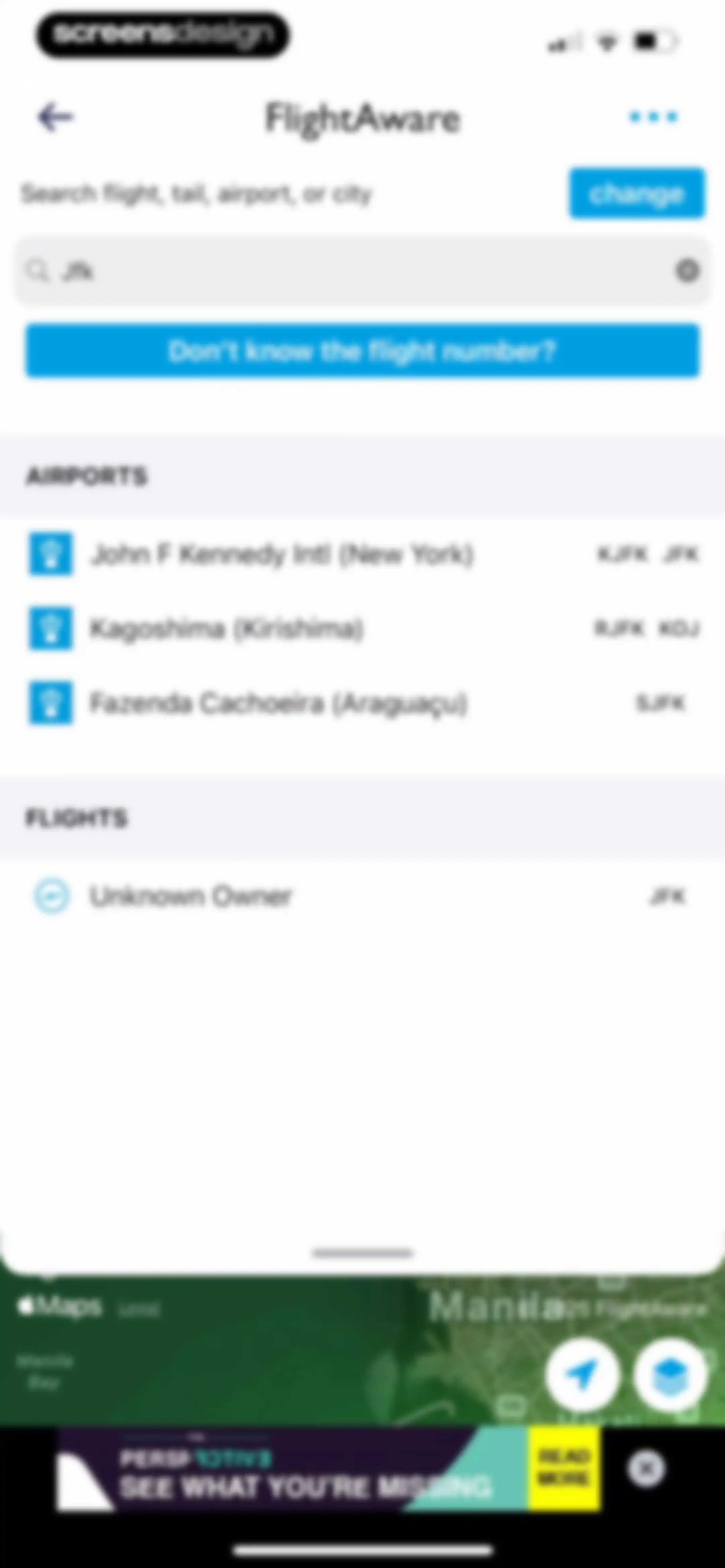 FlightAware Flight Tracker screen 69