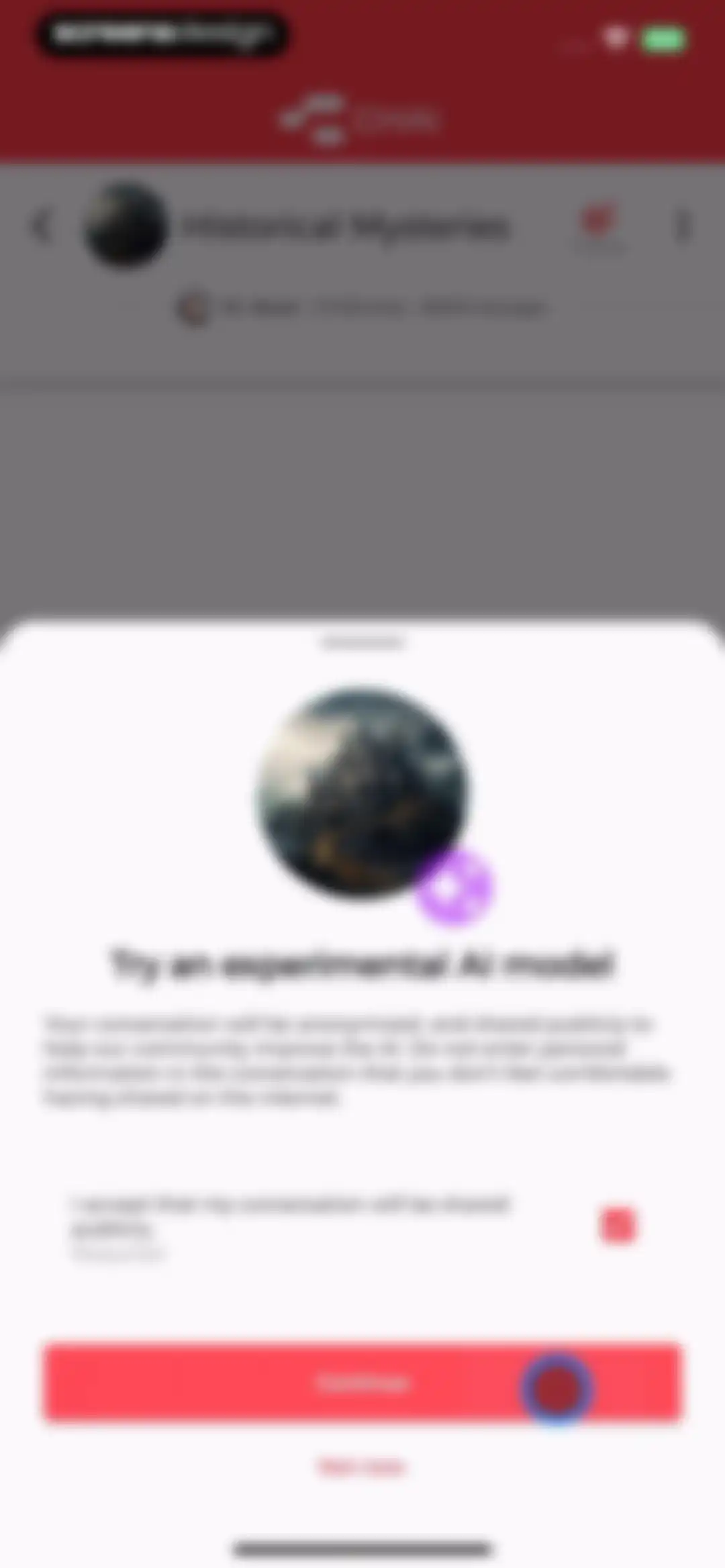 CHAI: Social AI Platform- Chat screen 12