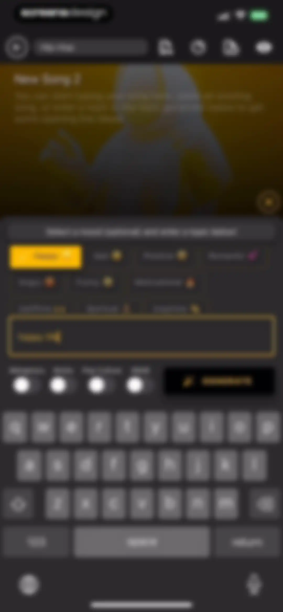 GhostWriter AI Lyrics screen 39