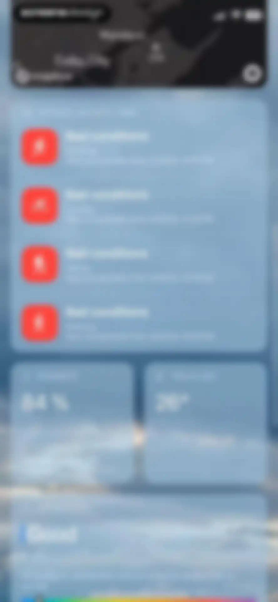 Weather Pro · Radar Alerts screen 20