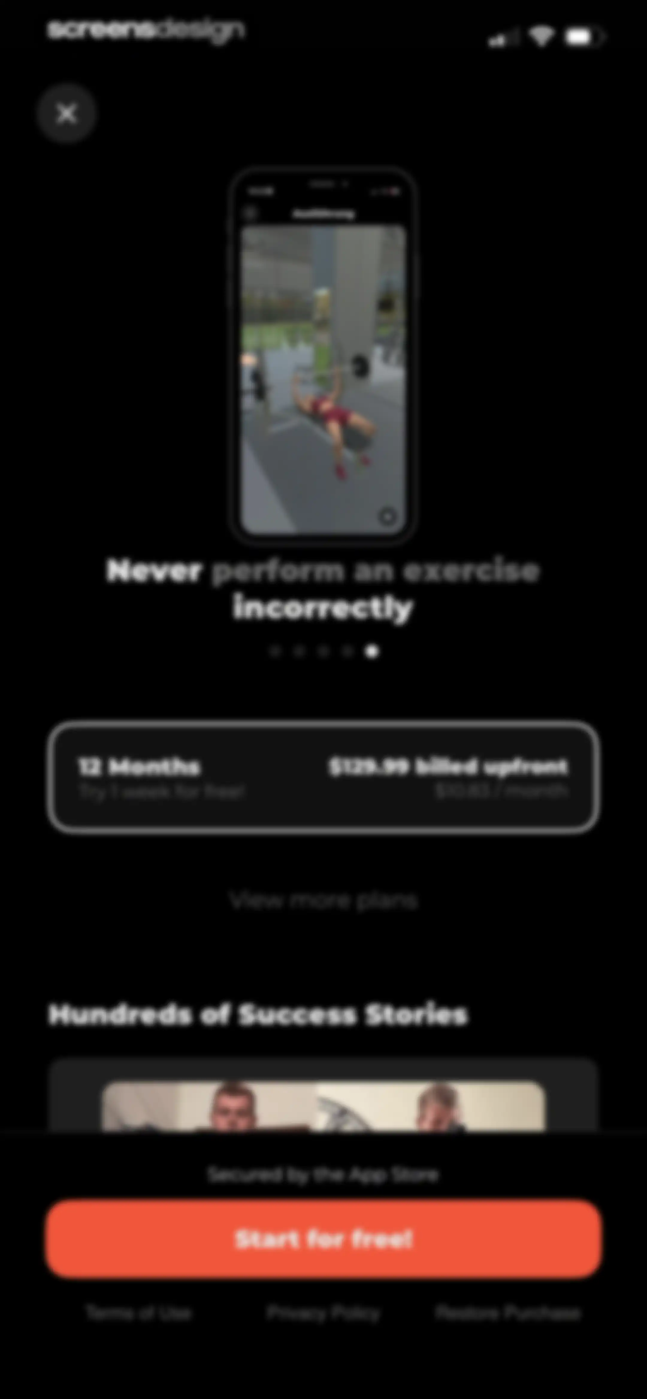 MCI - Personal Training AI screen 49
