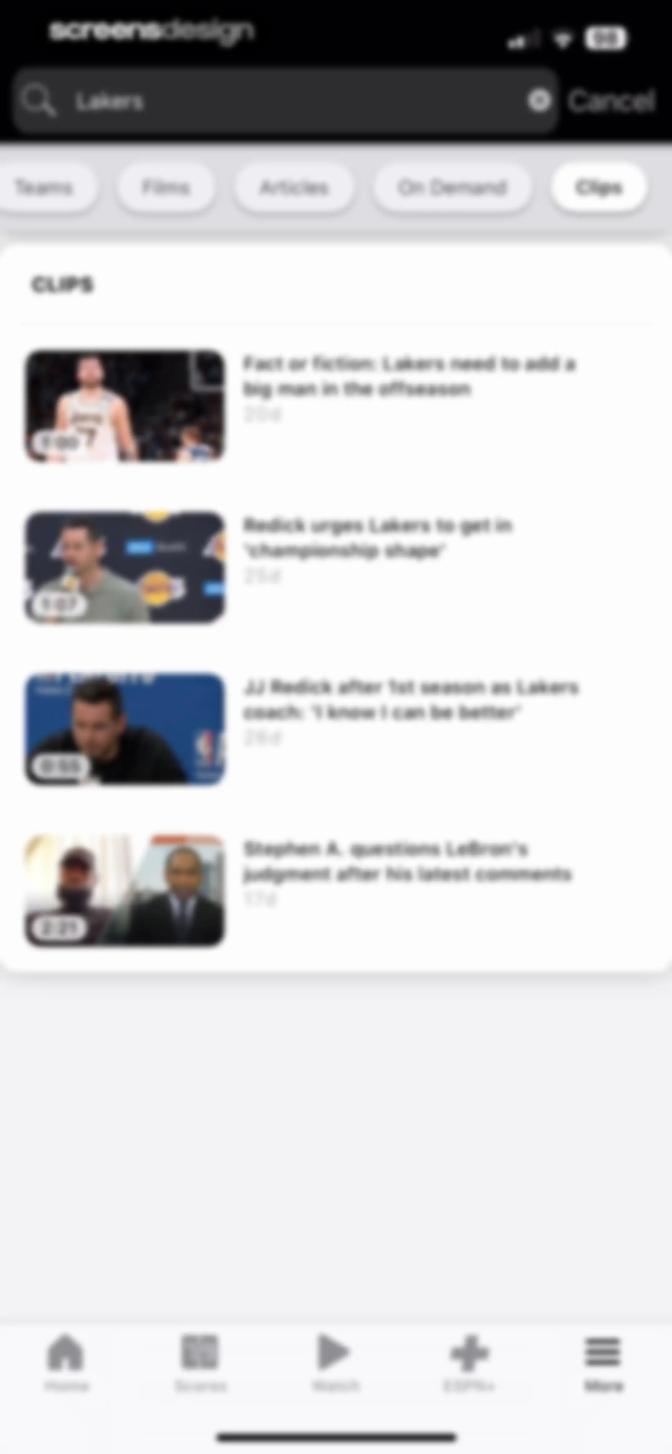 ESPN: Live Sports & Scores screen 104