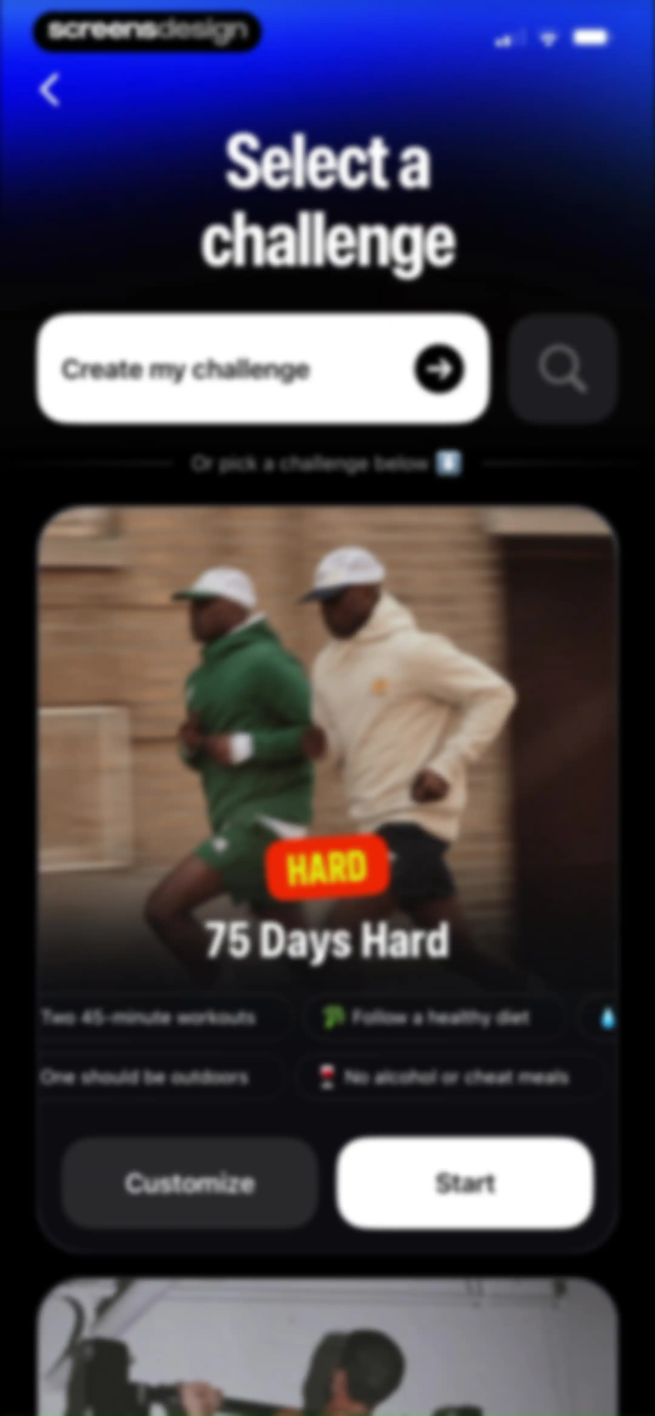 75 Days Challenge Tough & Soft screen 37