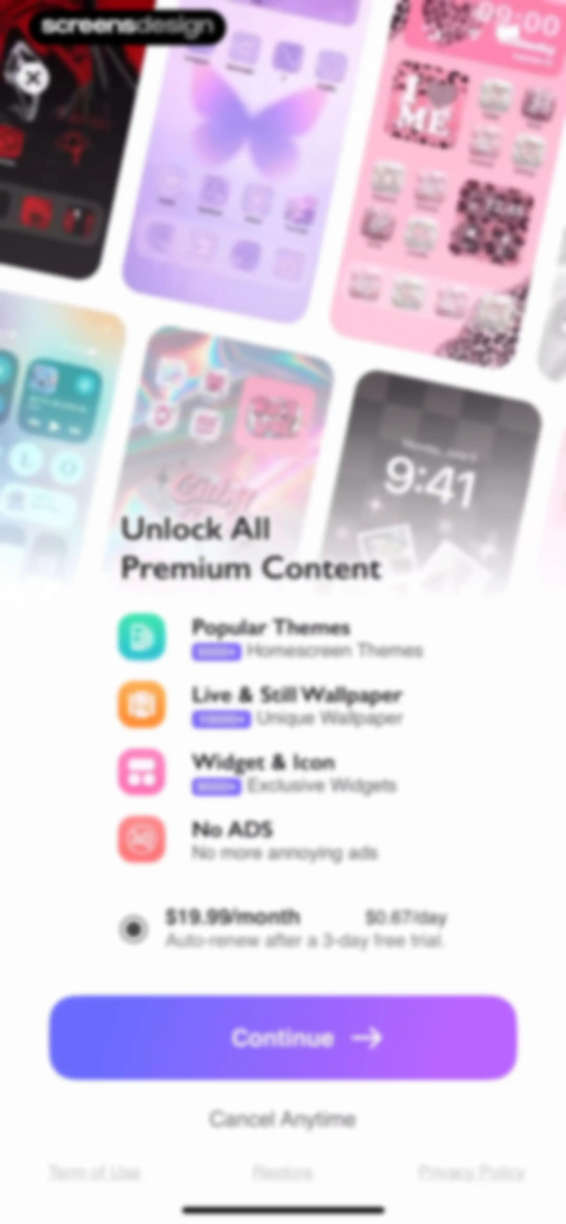 Cool Themes & Fonts: Cute Text screen 5