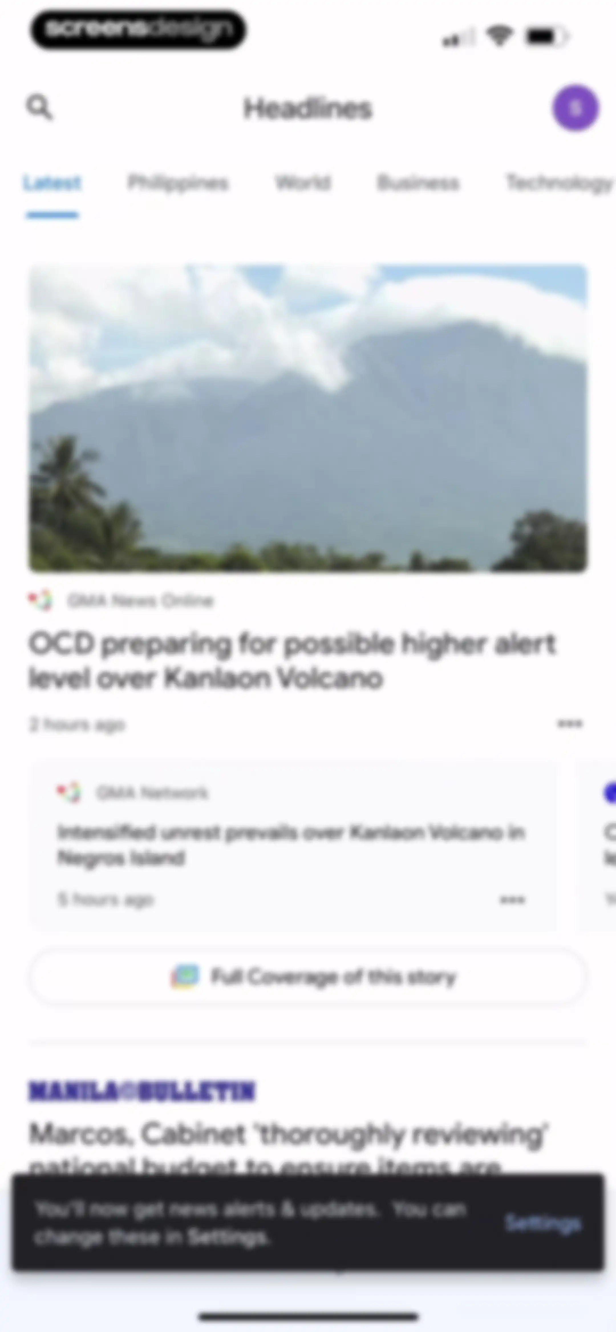 Google News screen 2