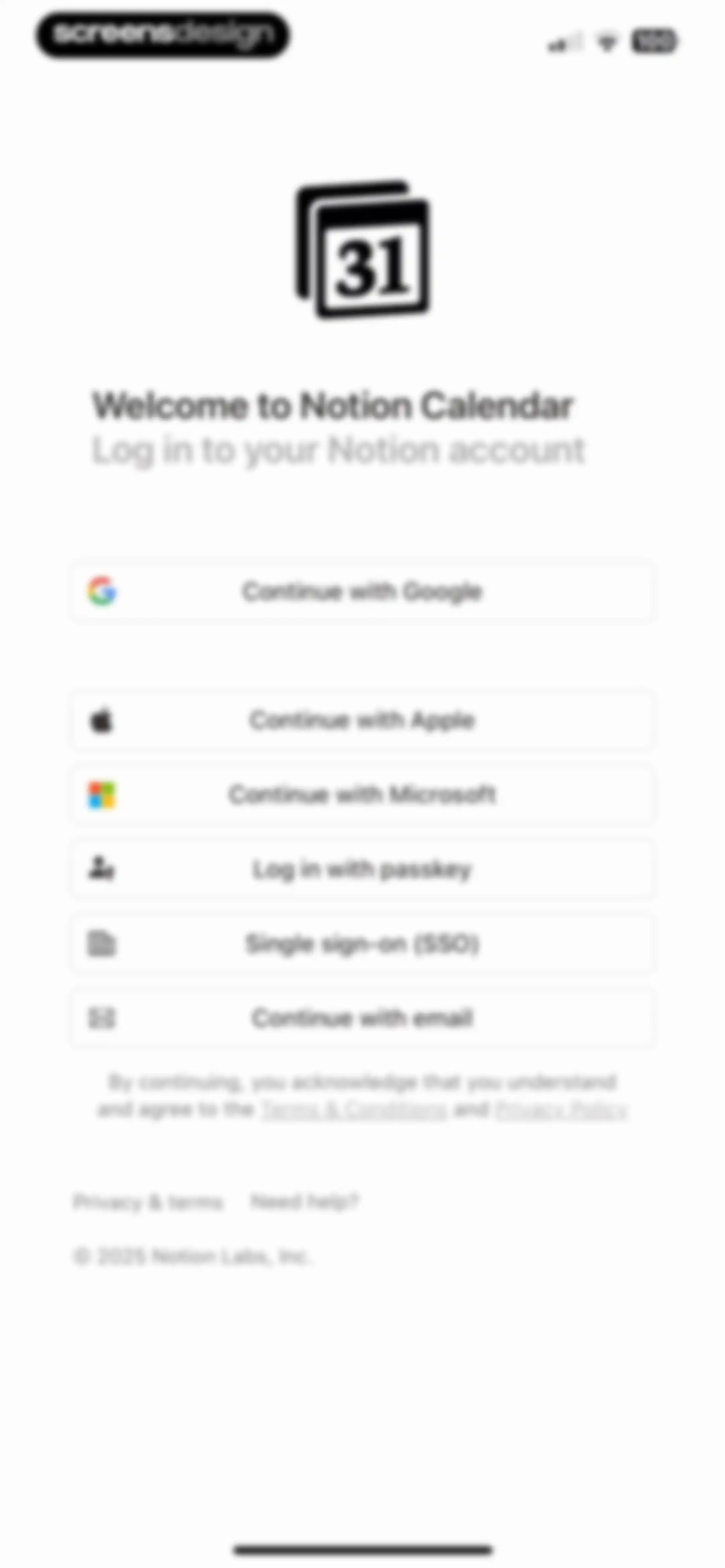 Notion Calendar screen 2