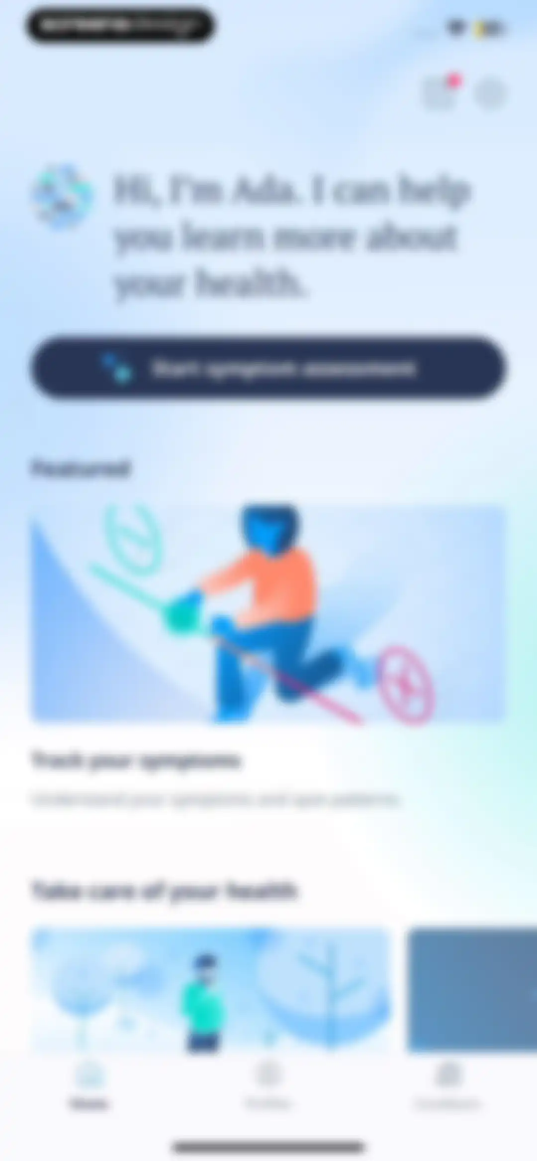 Ada - your health portal screen 15