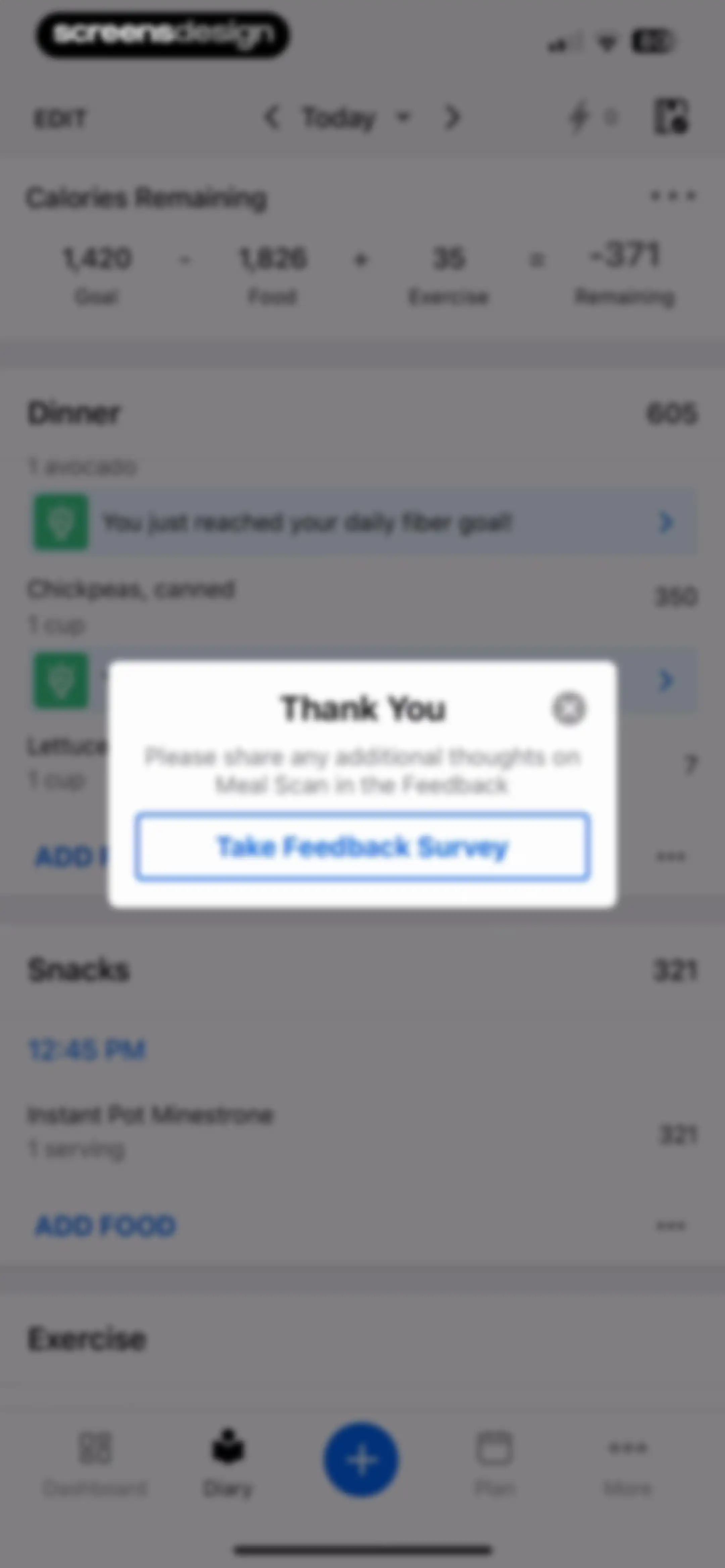 MyFitnessPal: Calorie Counter screen 176