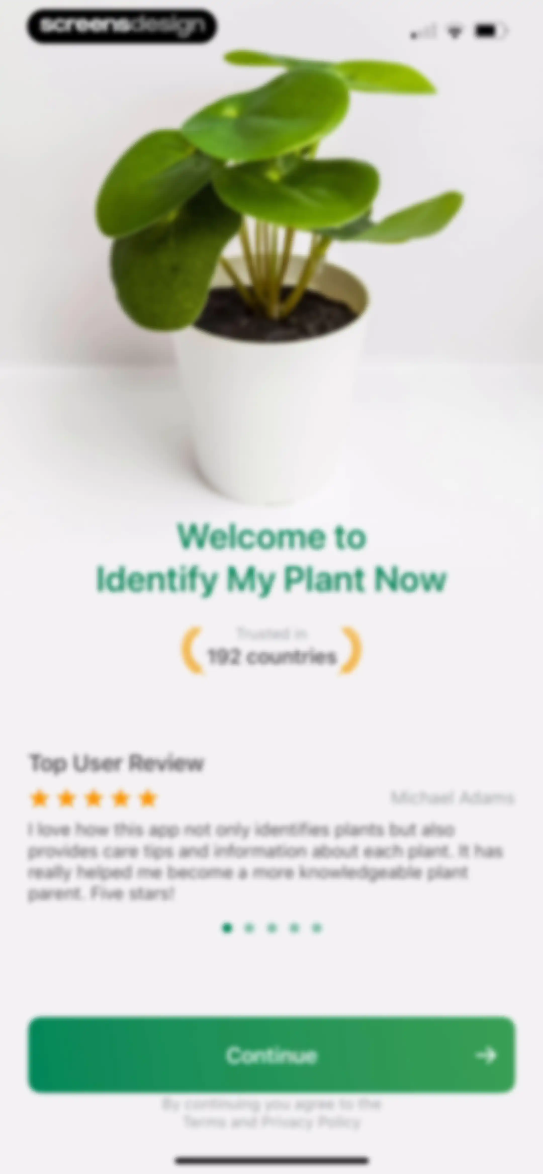 Identify My Plant Now screen 2