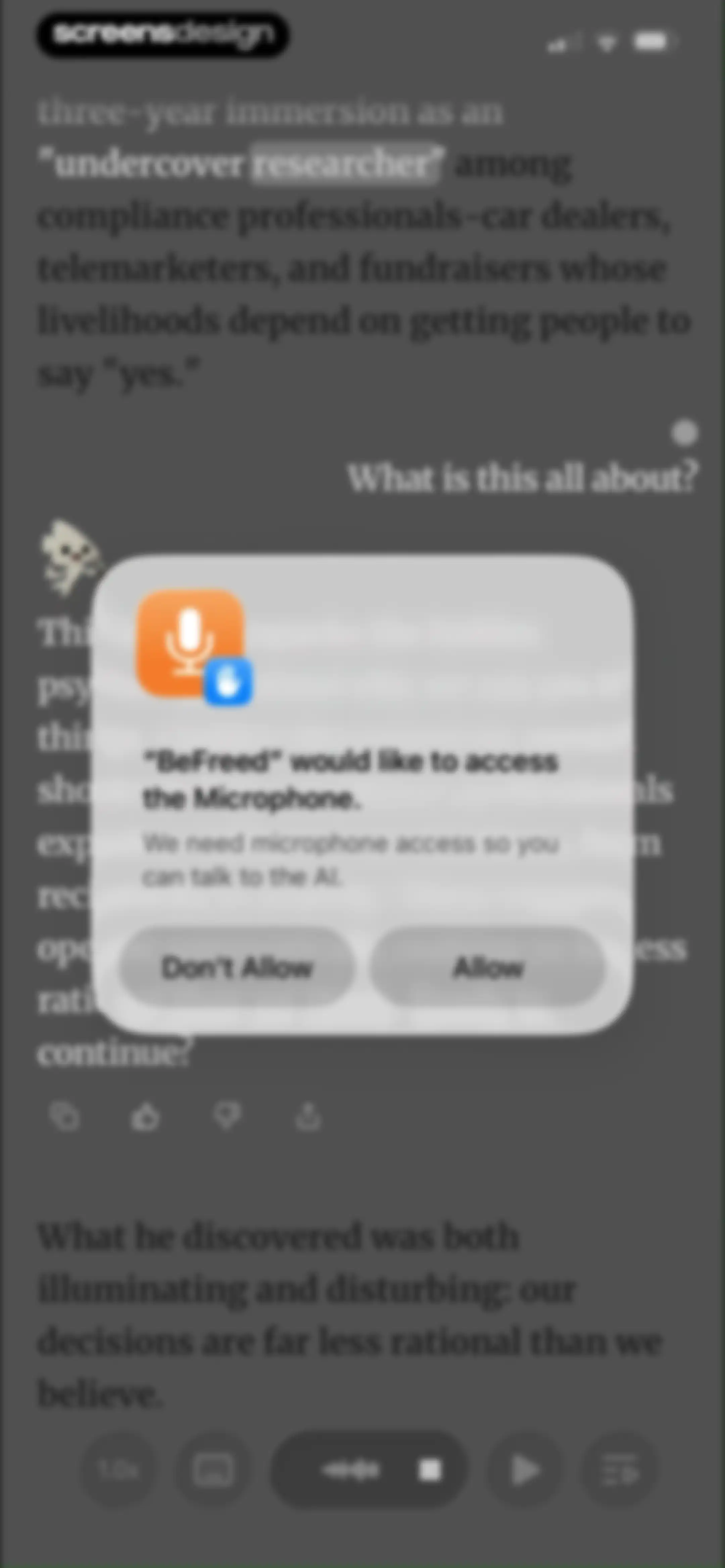BeFreed: Personalized Learning screen 49