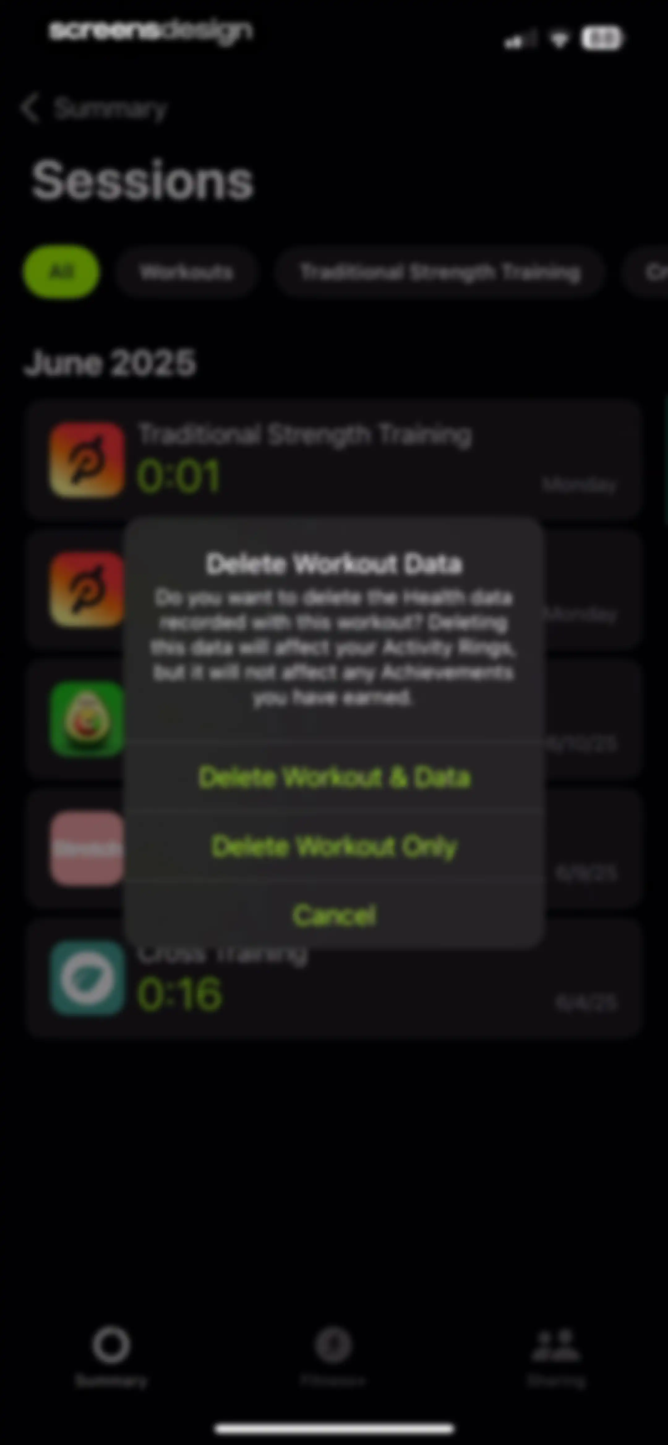 Apple Fitness screen 43