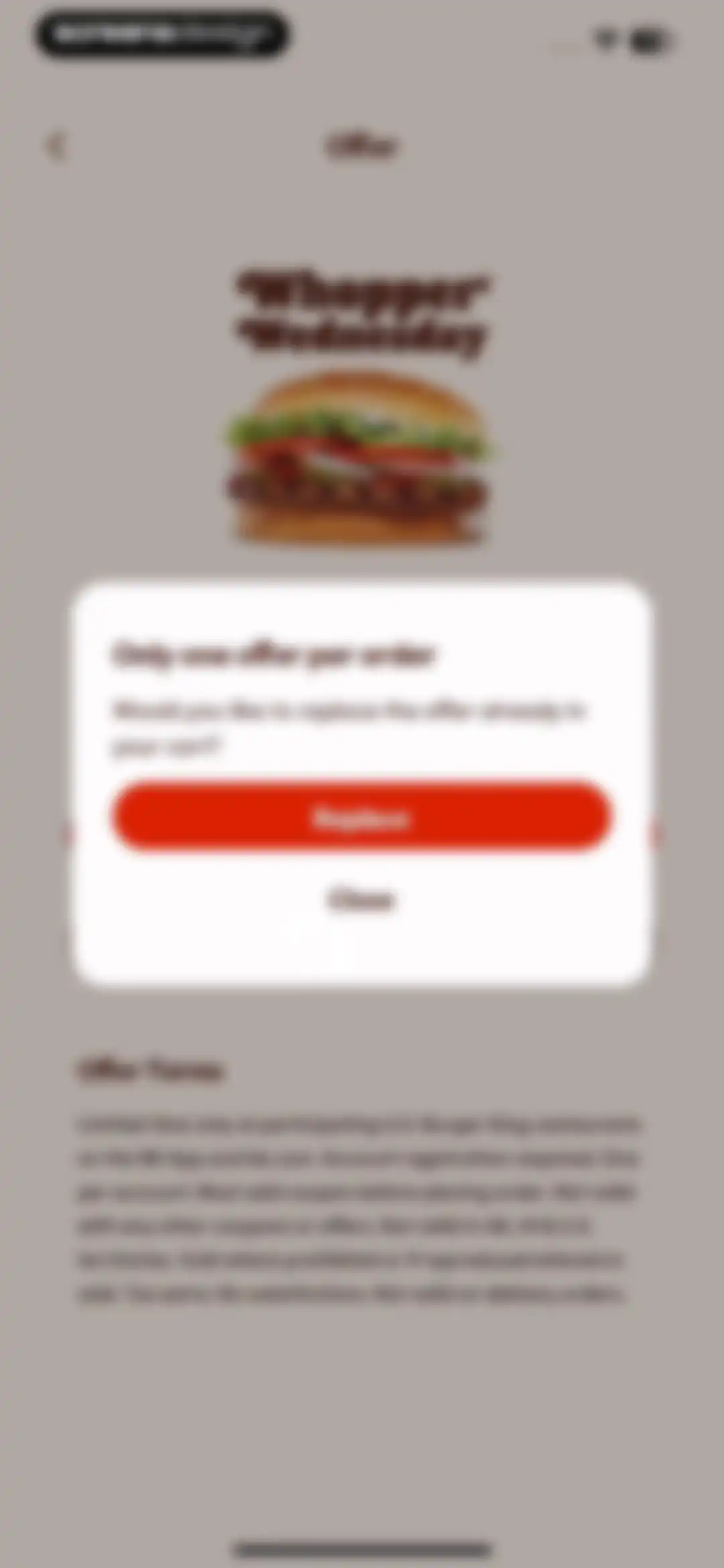 BURGER KING® App screen 64