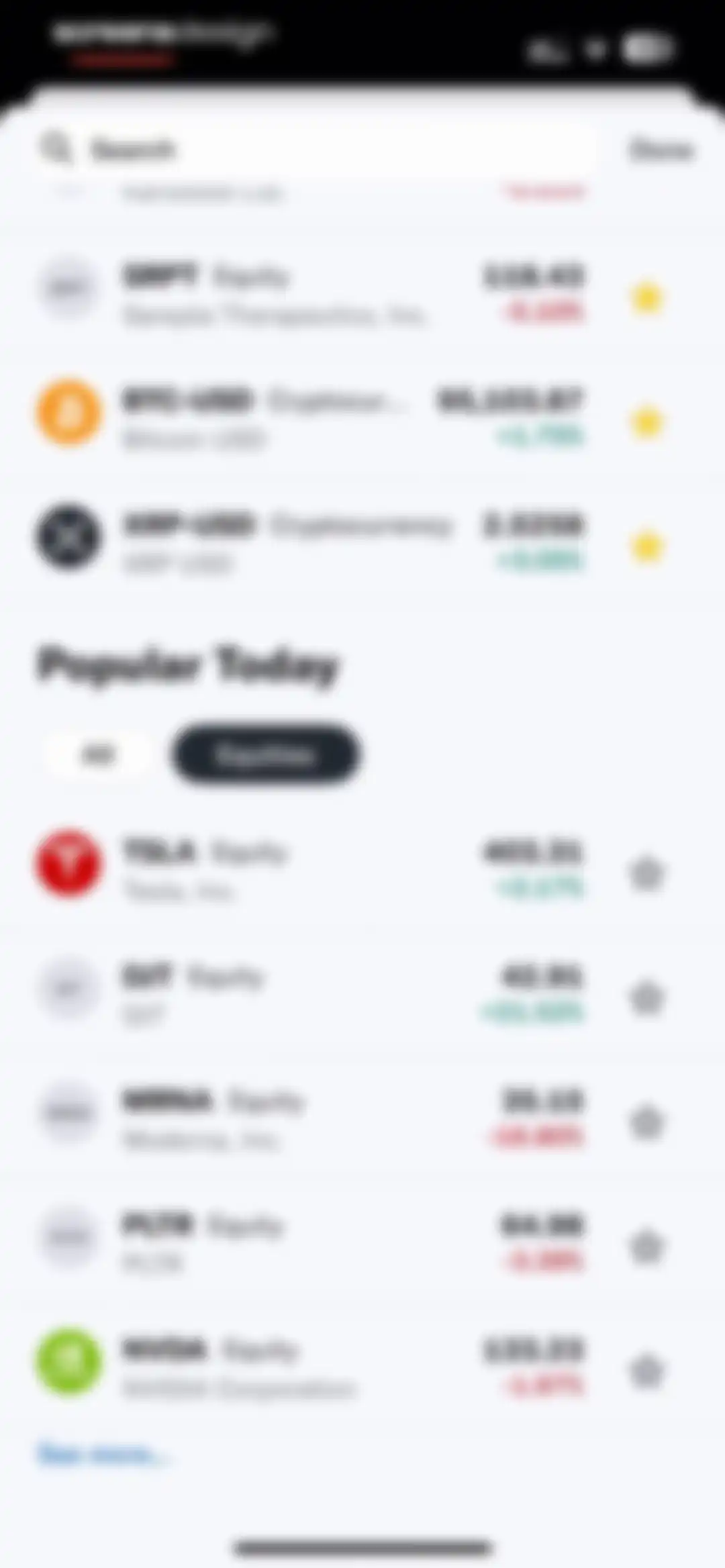 Yahoo Finance: Stocks, Markets screen 153