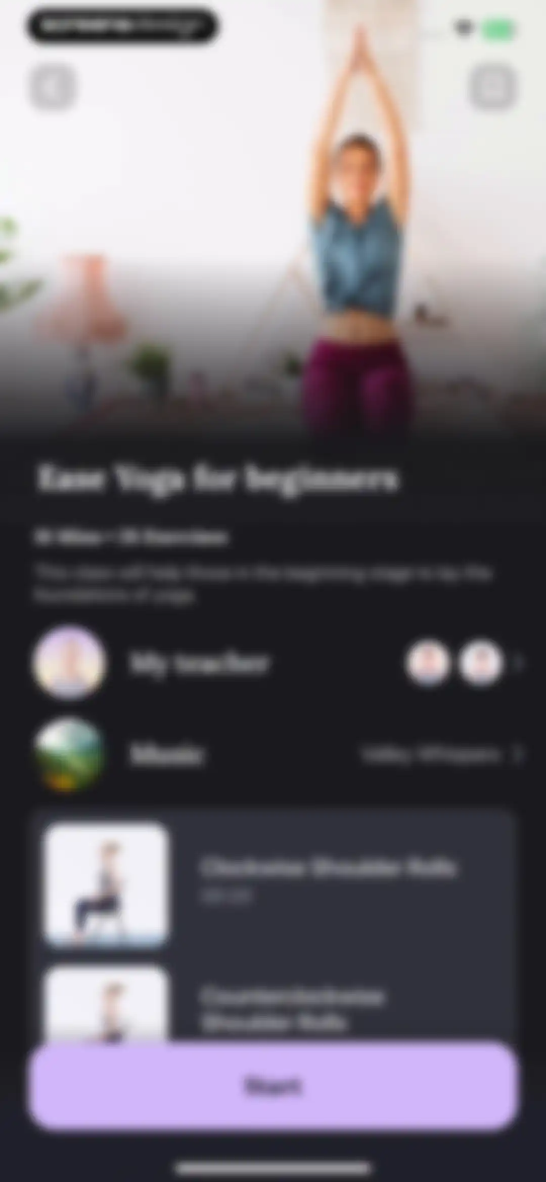 Yoga for Beginners, Pilates+ screen 105