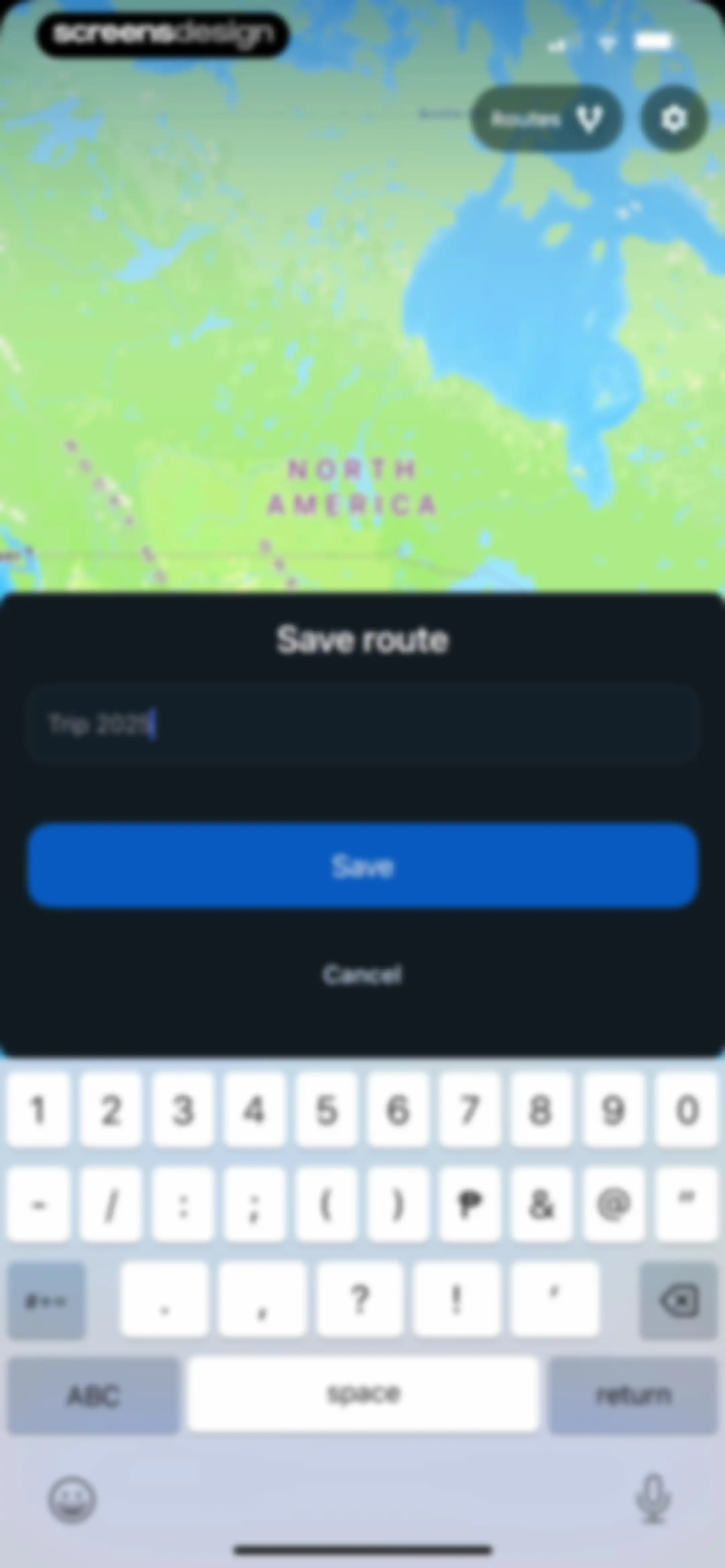 TravelAnimator: Journey Route screen 90