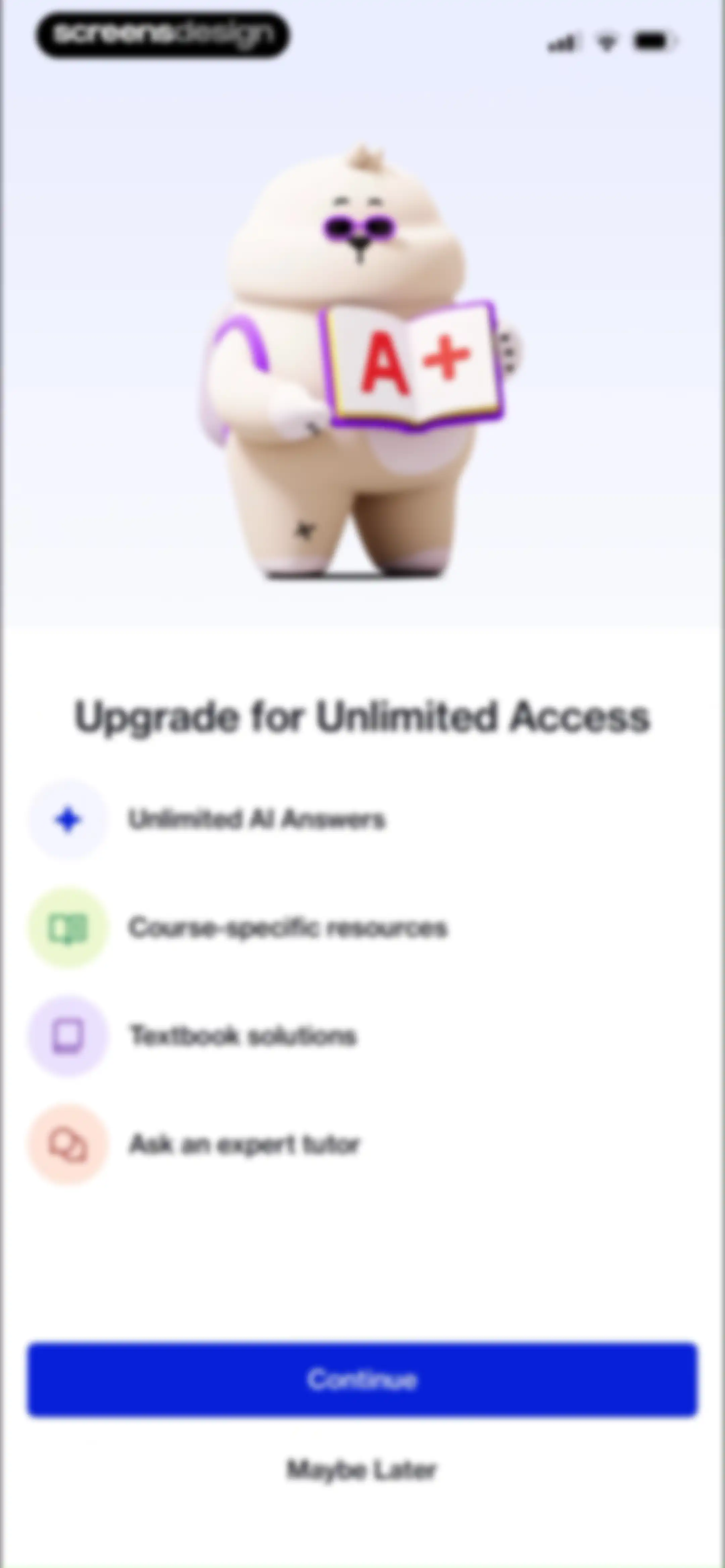 Course Hero: AI Homework Help screen 6