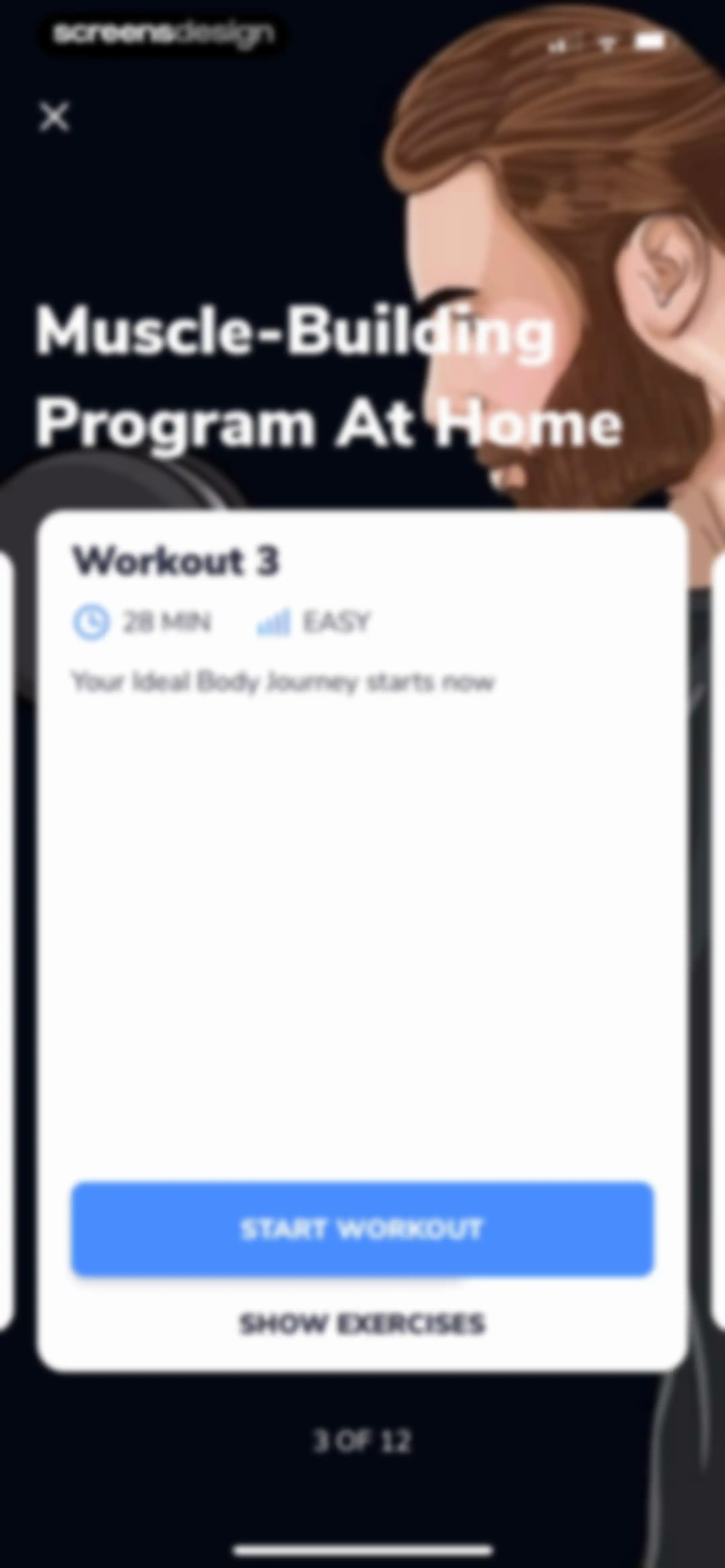 Workouts For Men: Gym & Home screen 67
