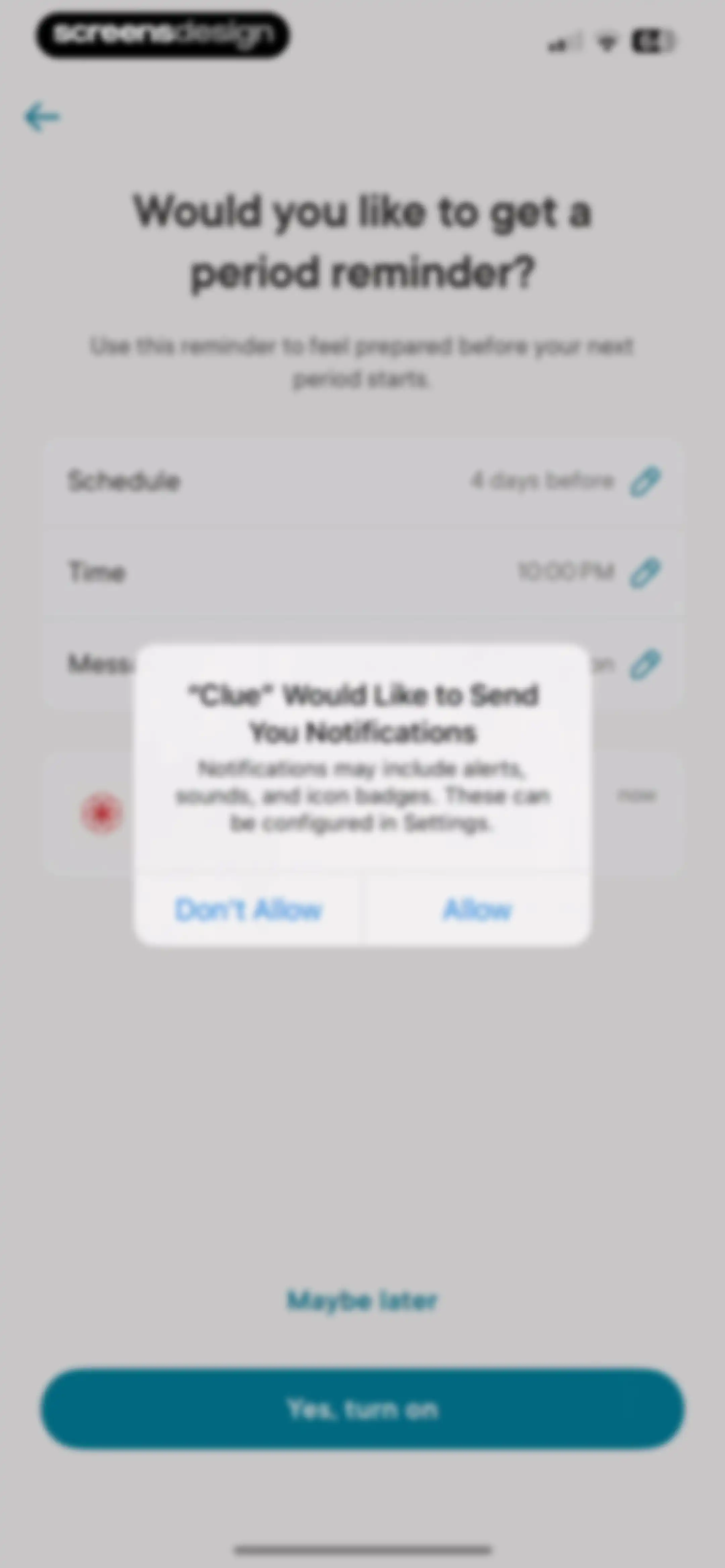 Clue Period & Cycle Tracker screen 22