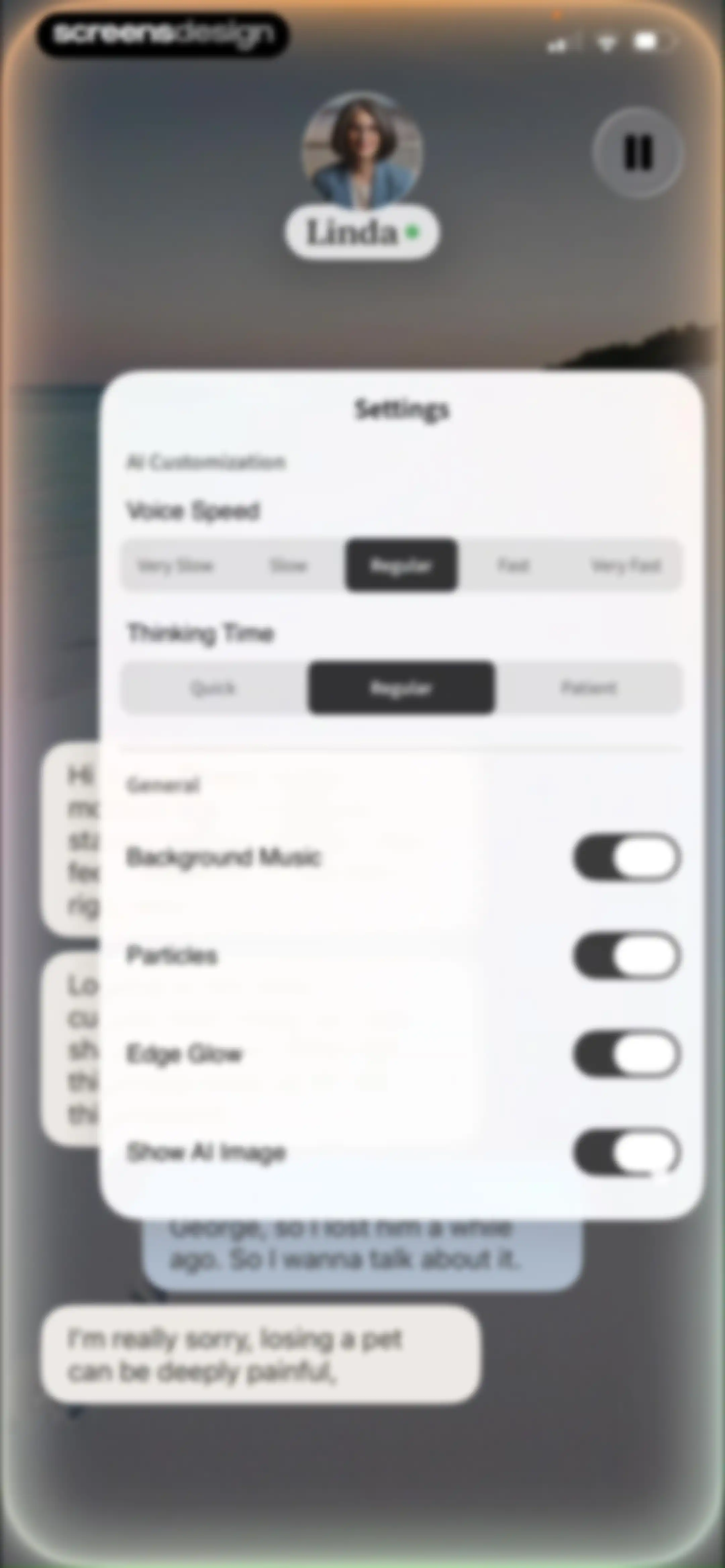 Sonia: AI for Mental Health screen 73