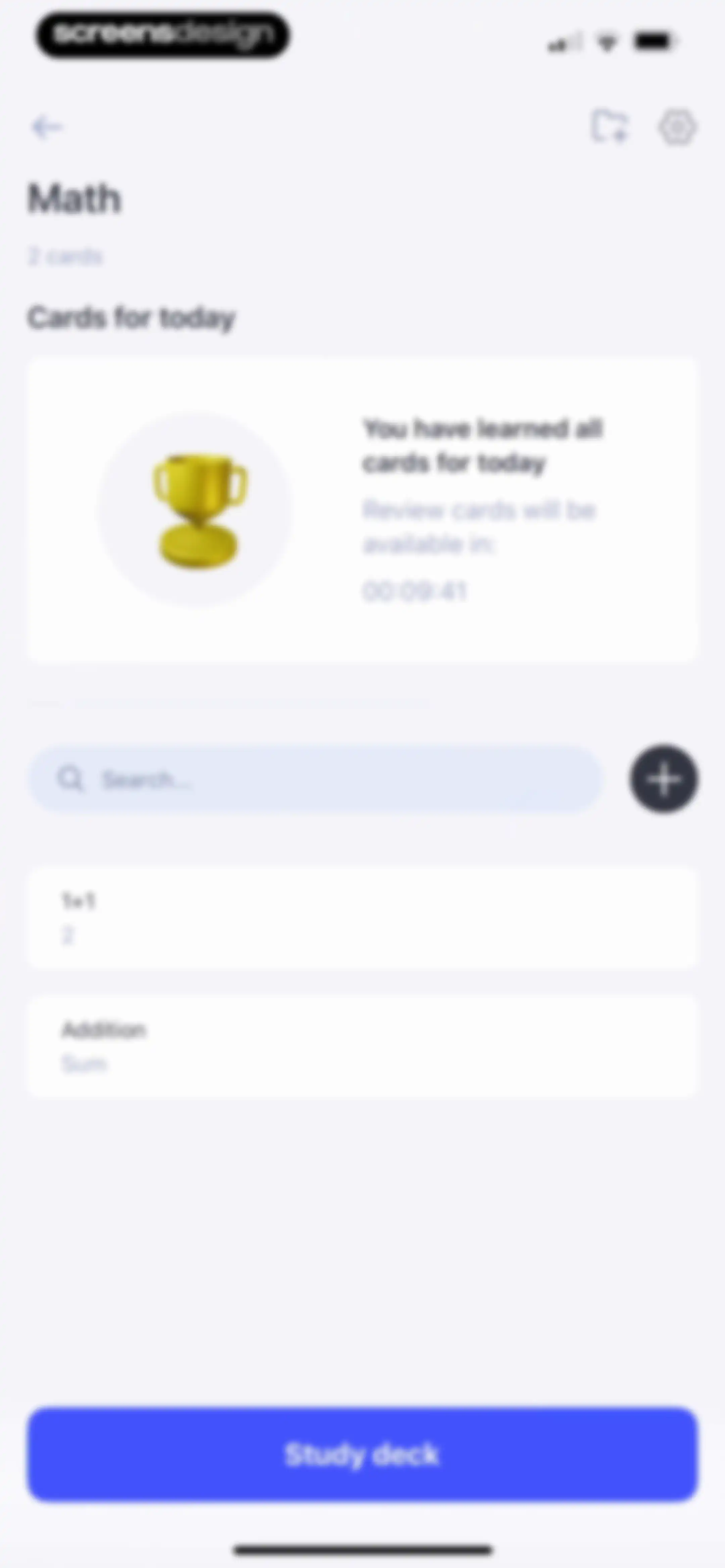 Cogni: Flashcards Learning screen 35