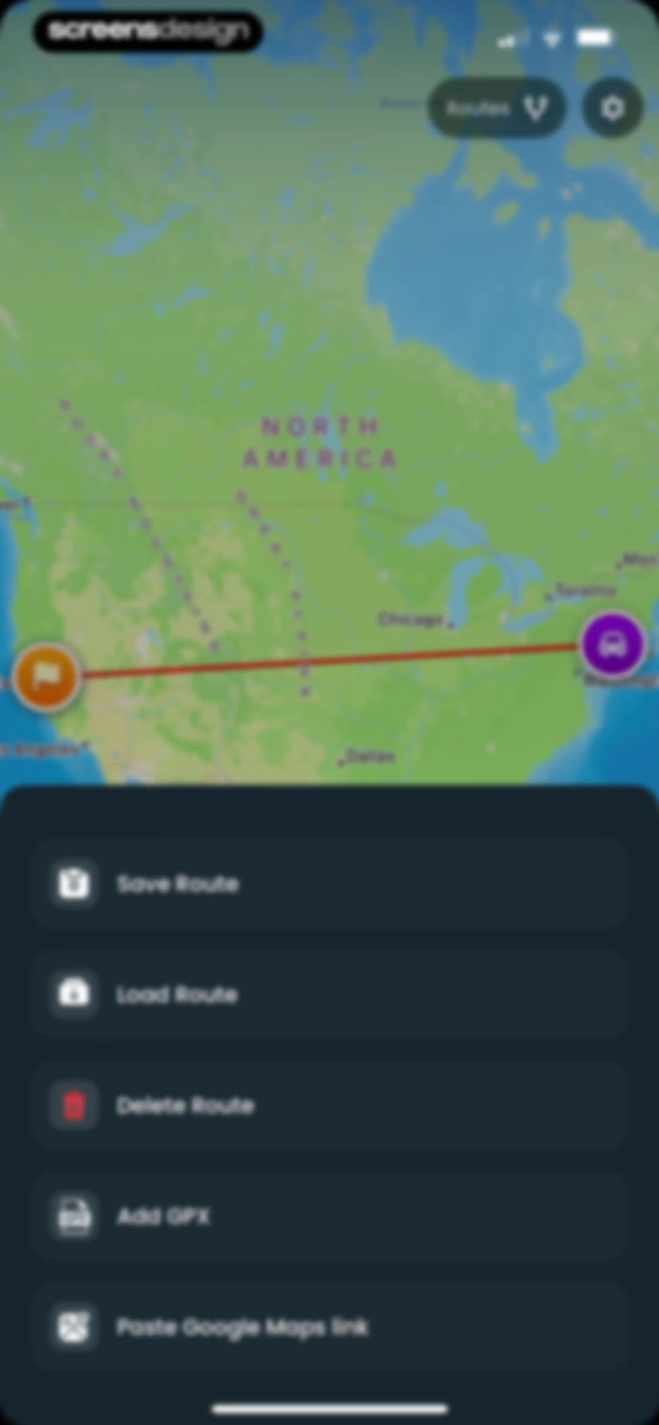 TravelAnimator: Journey Route screen 89