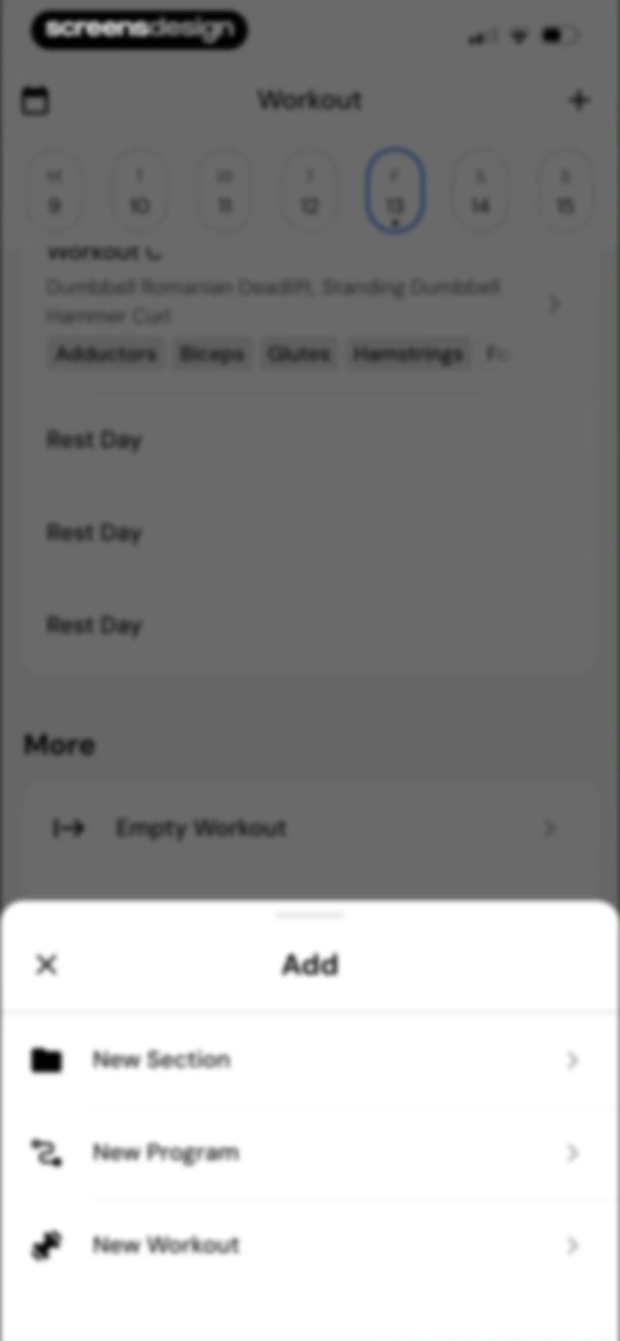 MacroFactor Workouts - Tracker screen 151
