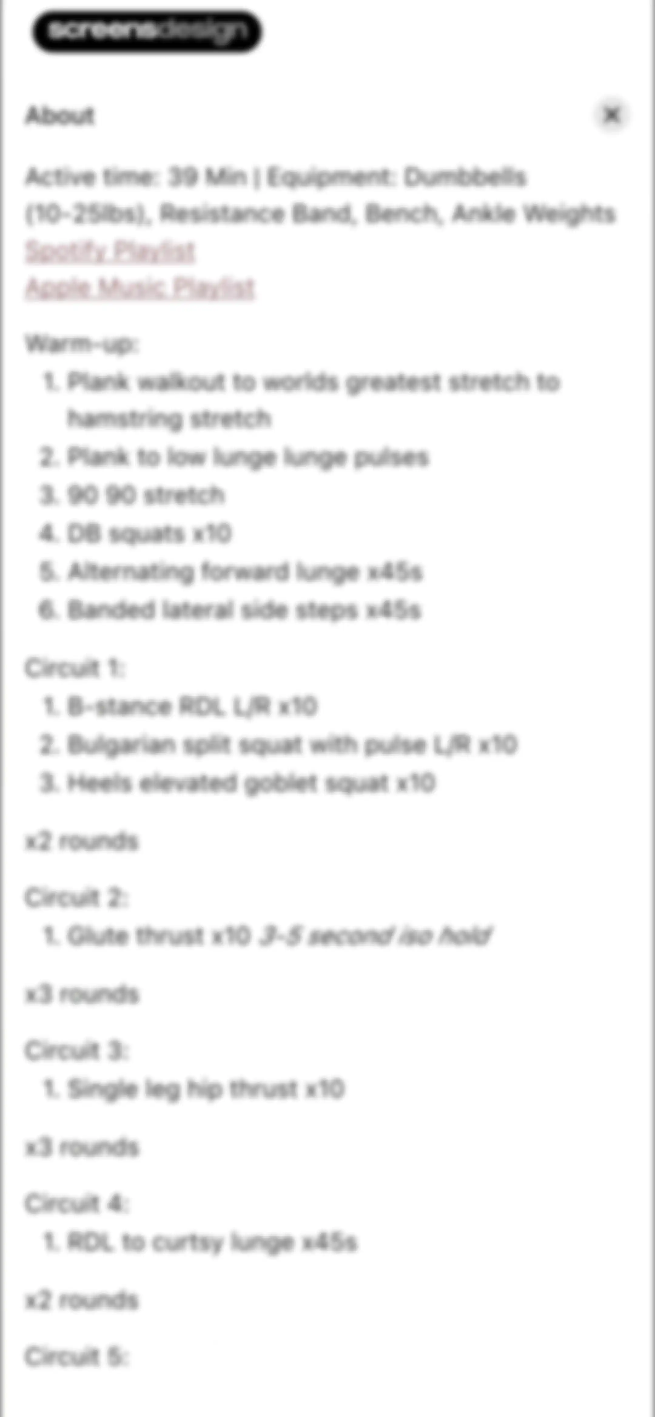 Fit with Coco screen 23