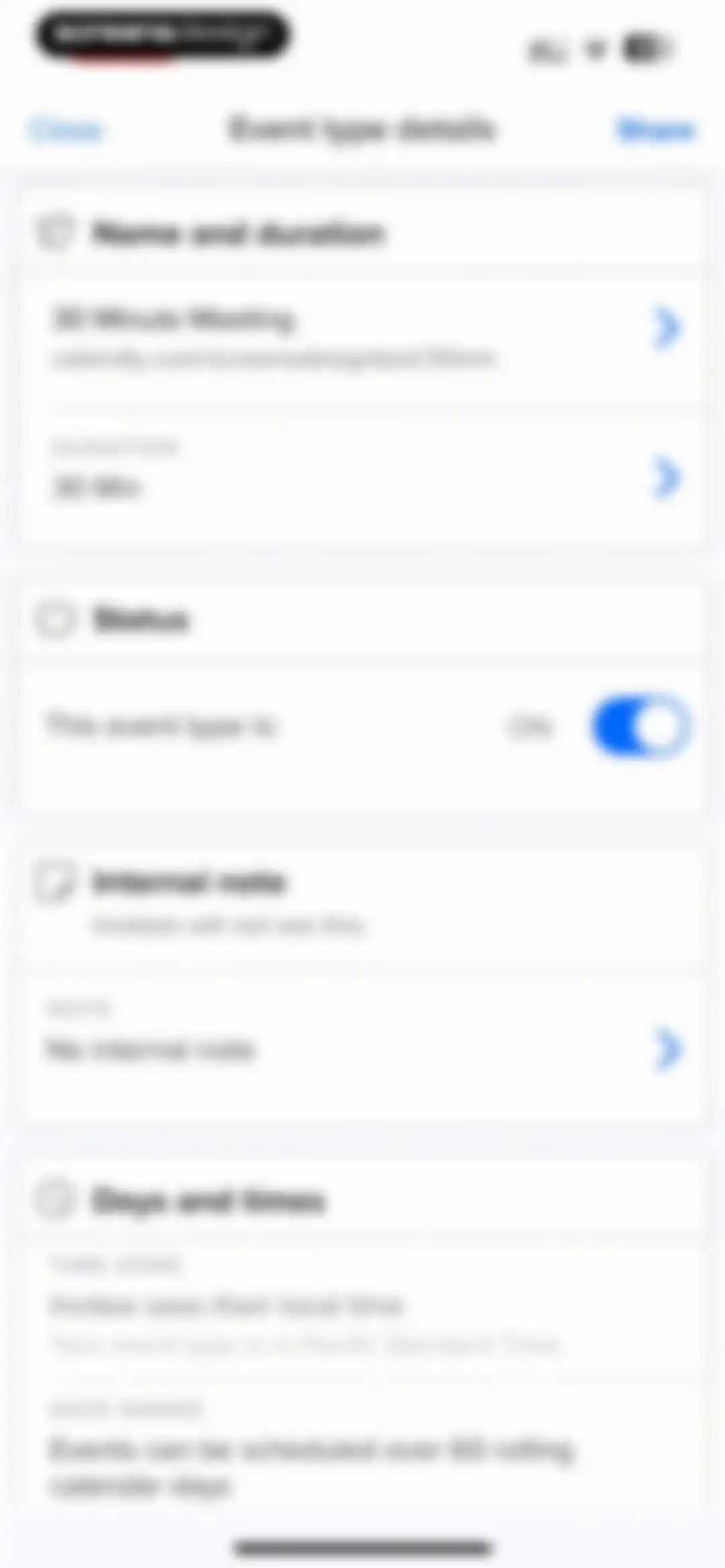 Calendly Mobile screen 38
