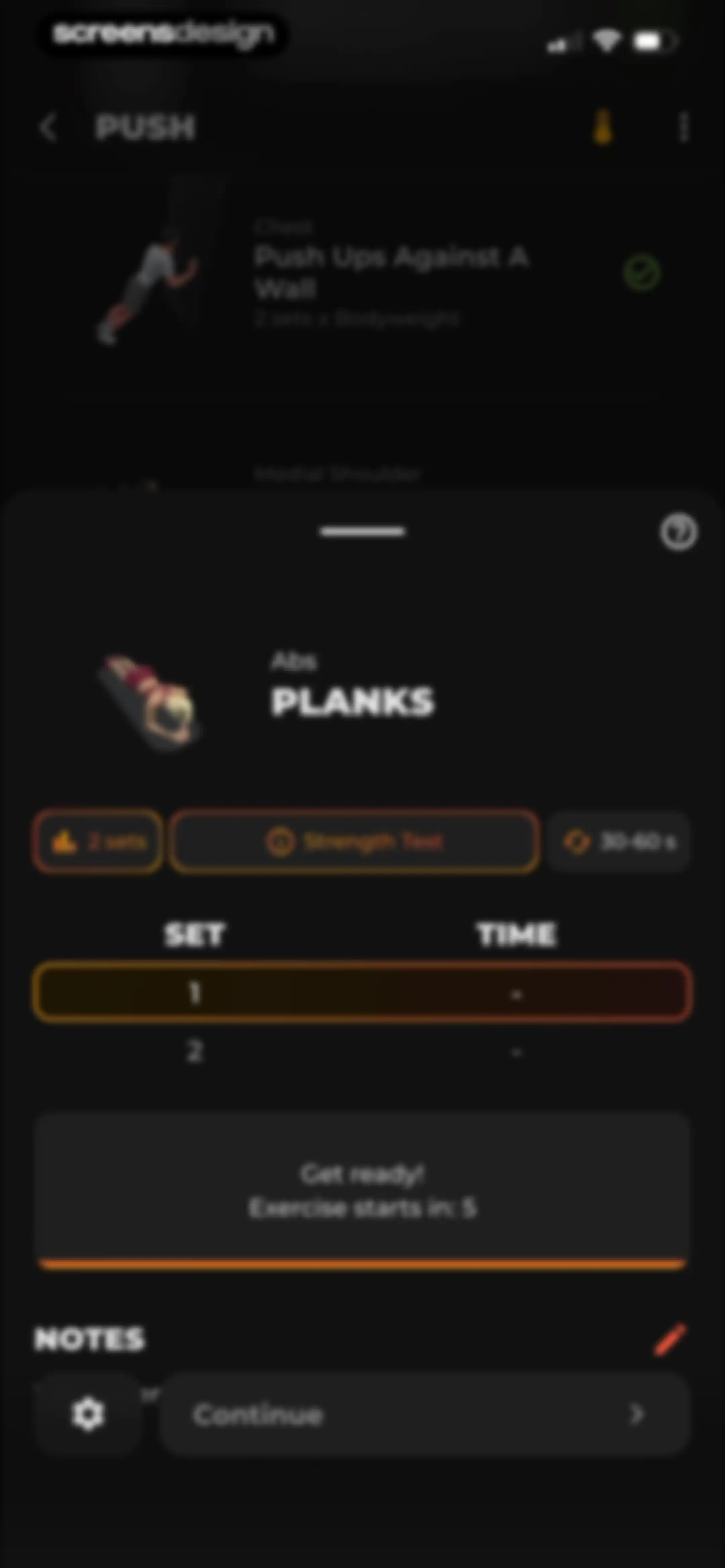 MCI - Personal Training AI screen 111